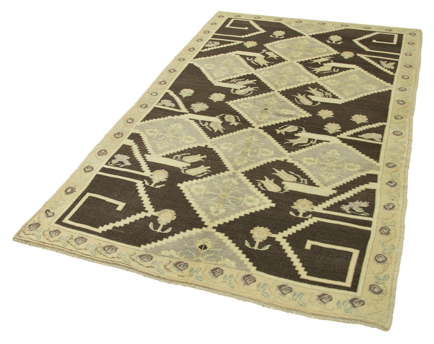 5x8 Beige Vintage Anatolian Rug - 32180