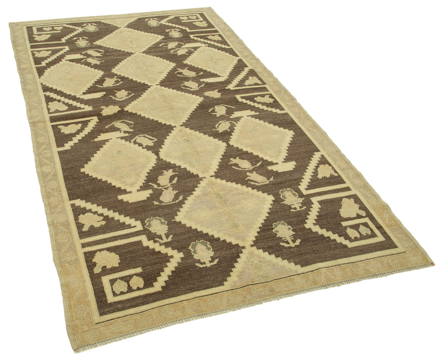 4x7 Beige Vintage Anatolian Rug - 32182