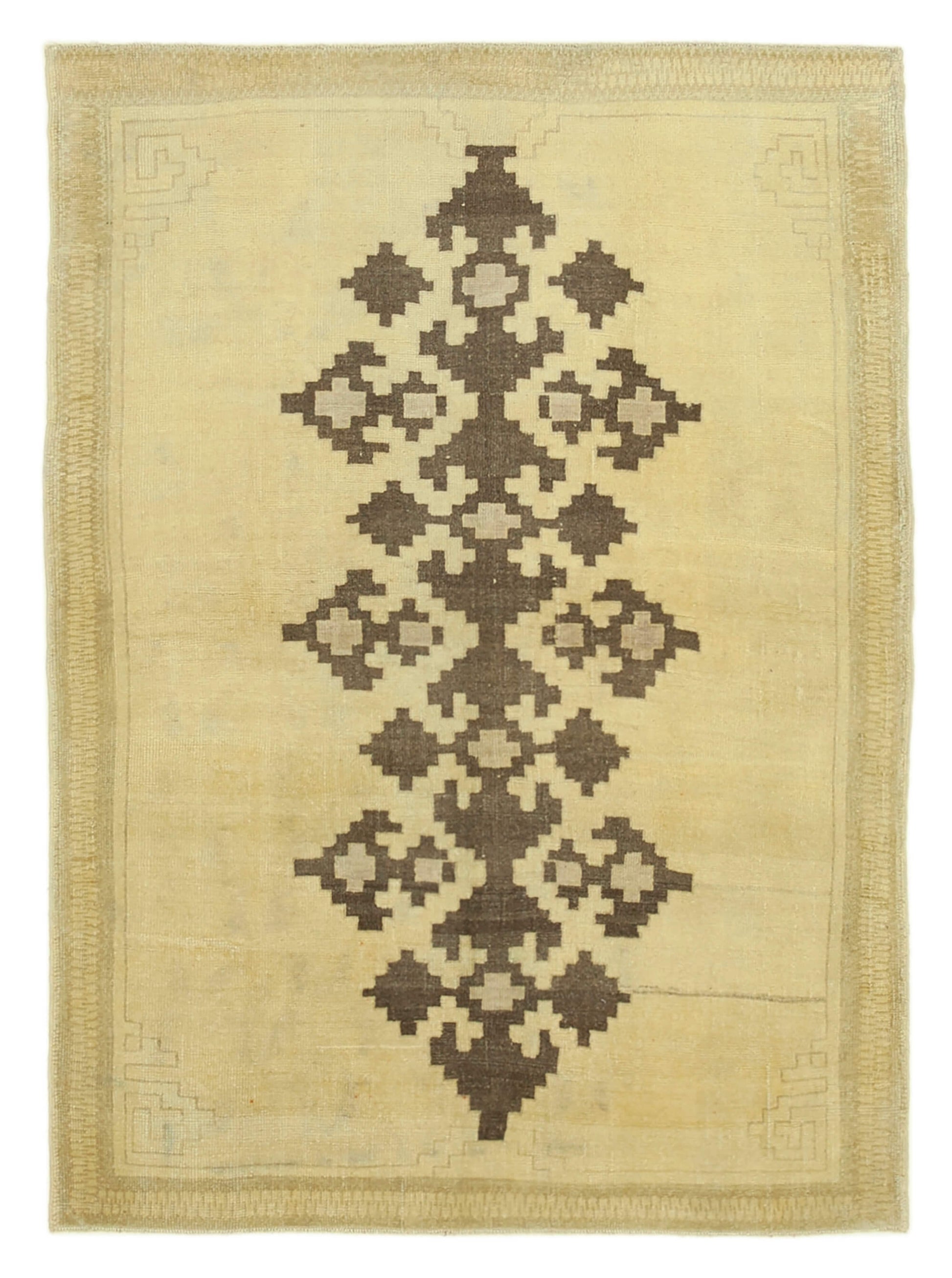 4x6 Beige Vintage Anatolian Rug - 32193