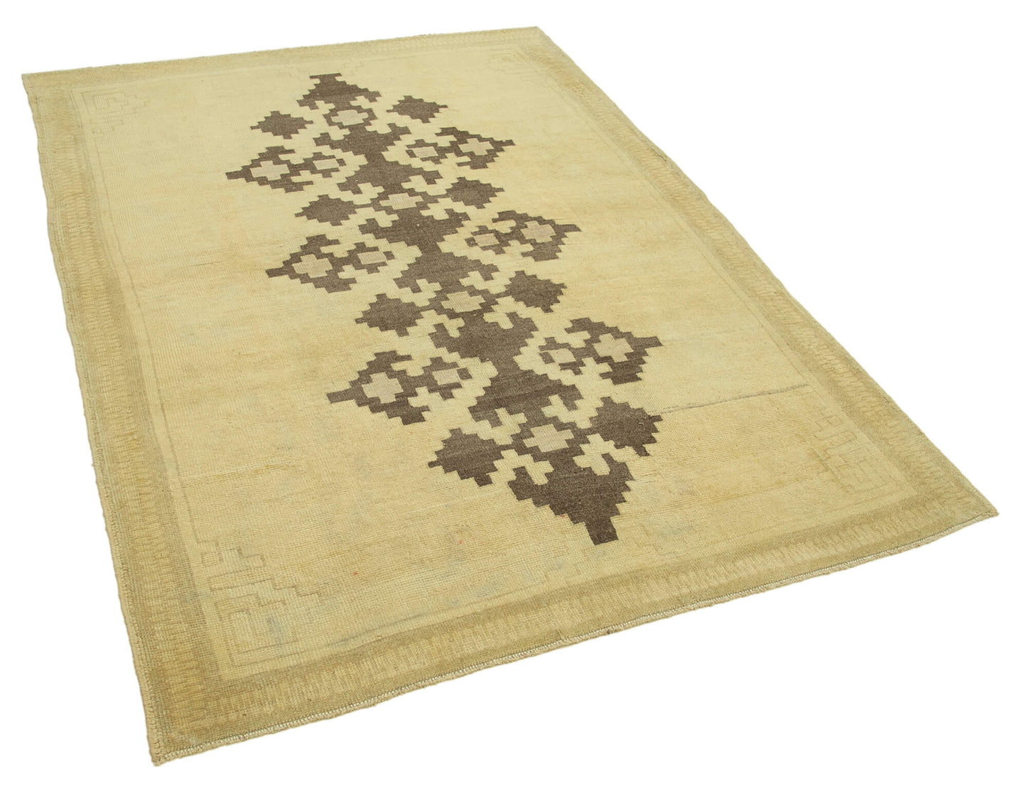 4x6 Beige Vintage Anatolian Rug - 32193