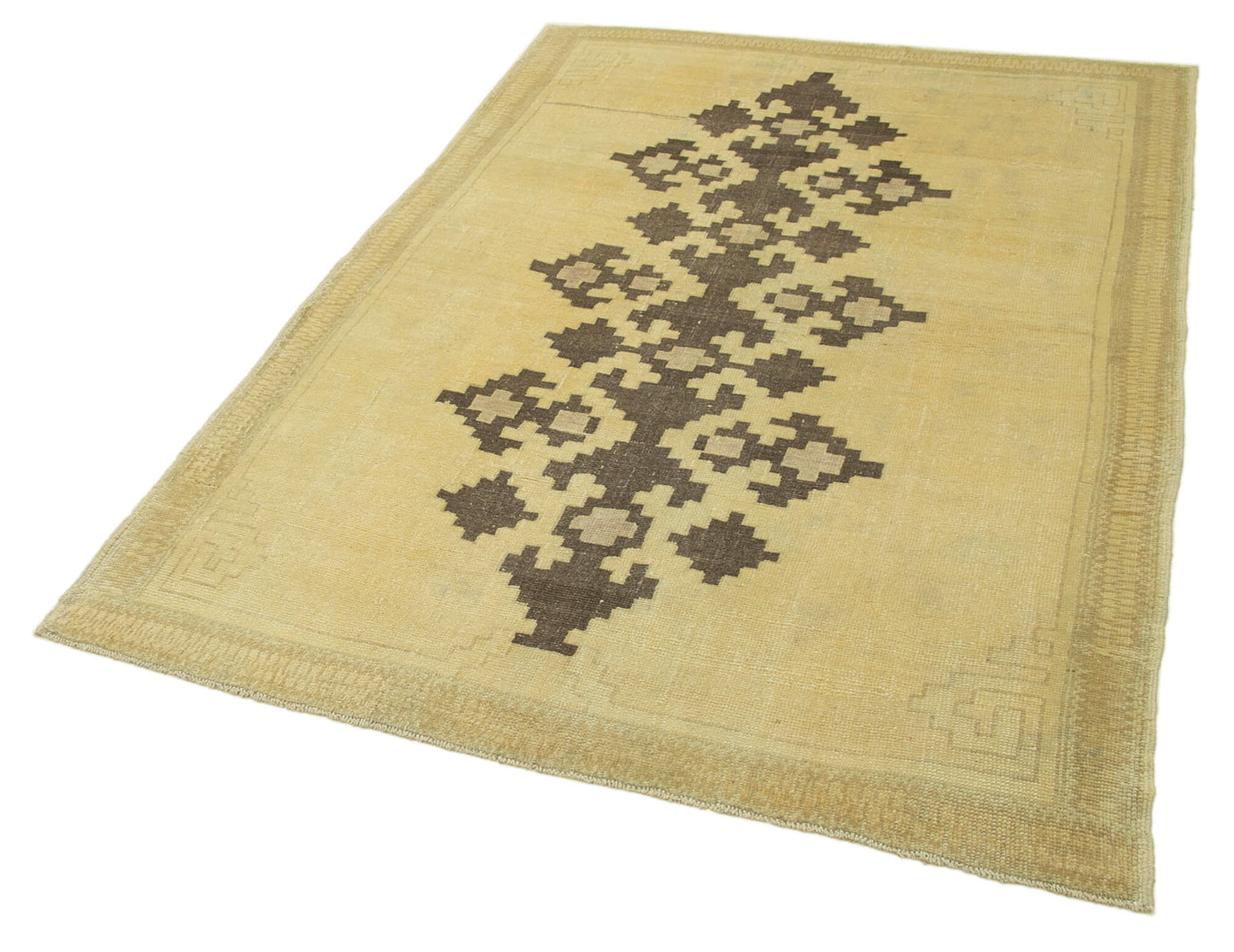 4x6 Beige Vintage Anatolian Rug - 32193