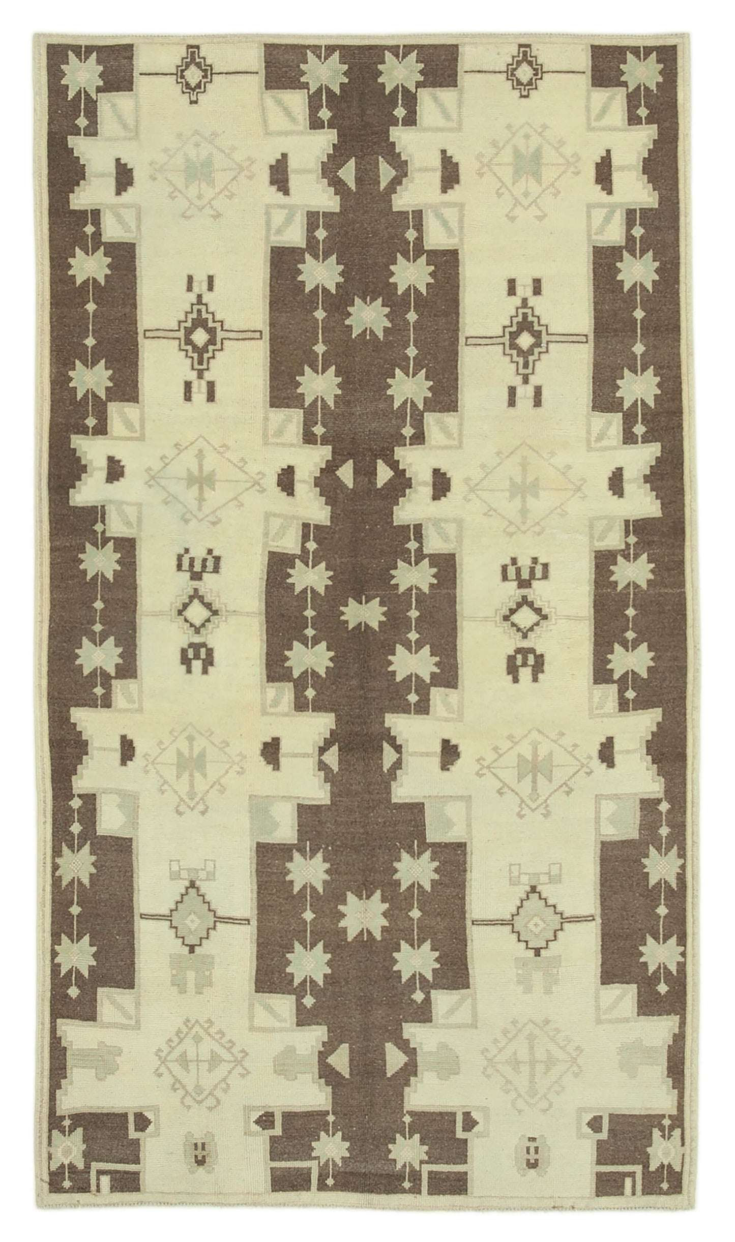 4x7 Beige Vintage Anatolian Rug - 32195