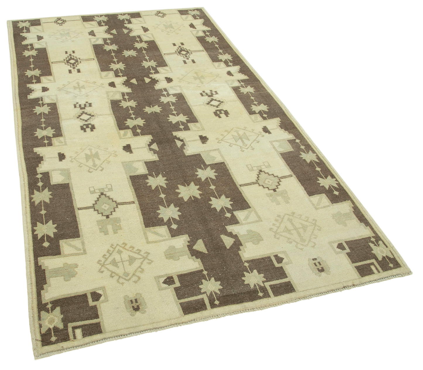 4x7 Beige Vintage Anatolian Rug - 32195