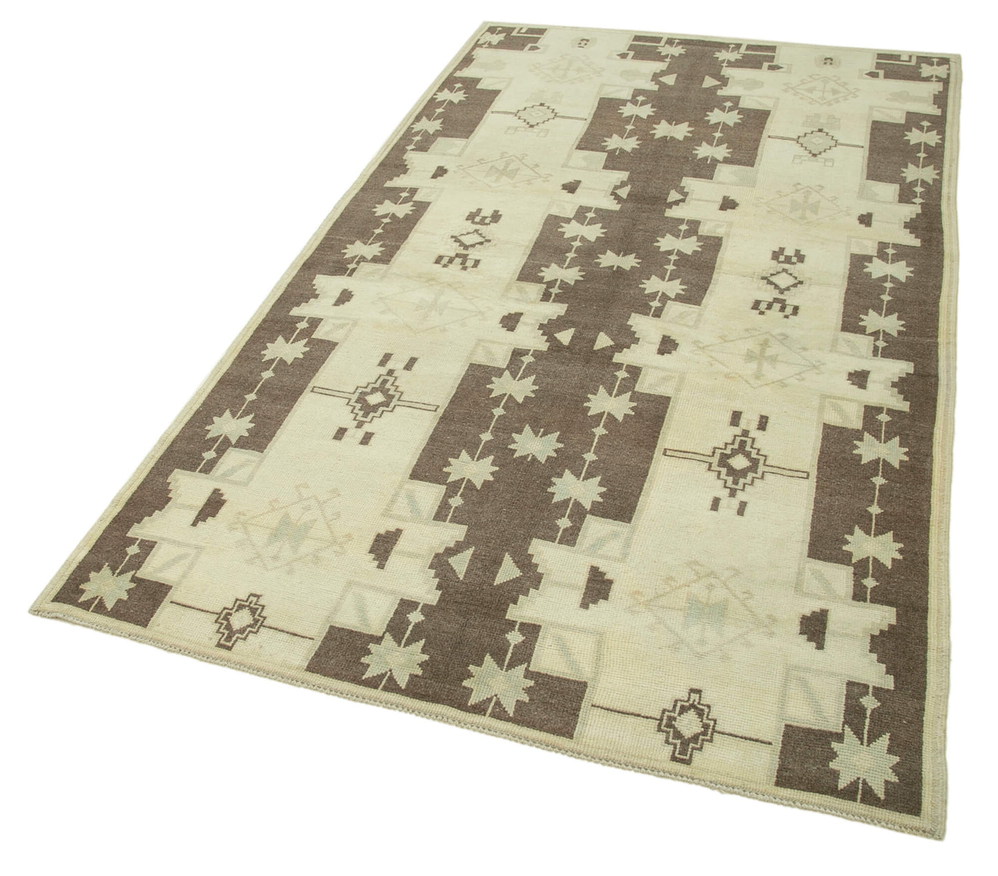 4x7 Beige Vintage Anatolian Rug - 32195