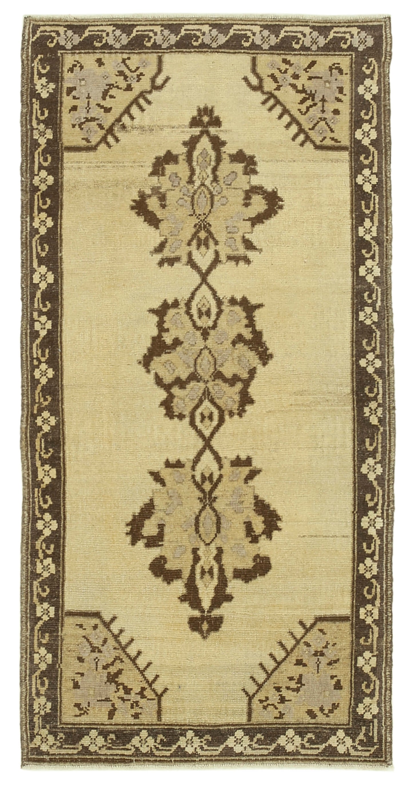 3x6 Beige Vintage Anatolian Rug - 32240