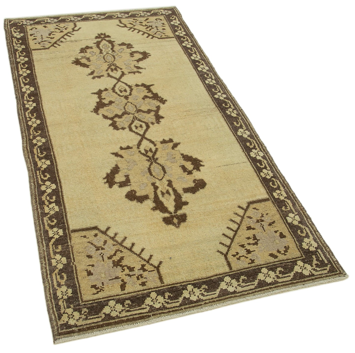 3x6 Beige Vintage Anatolian Rug - 32240