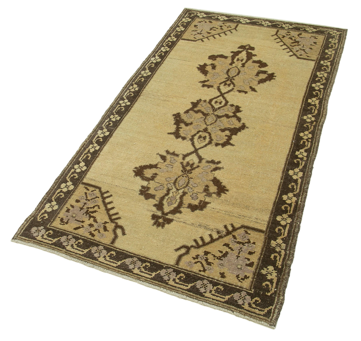 3x6 Beige Vintage Anatolian Rug - 32240