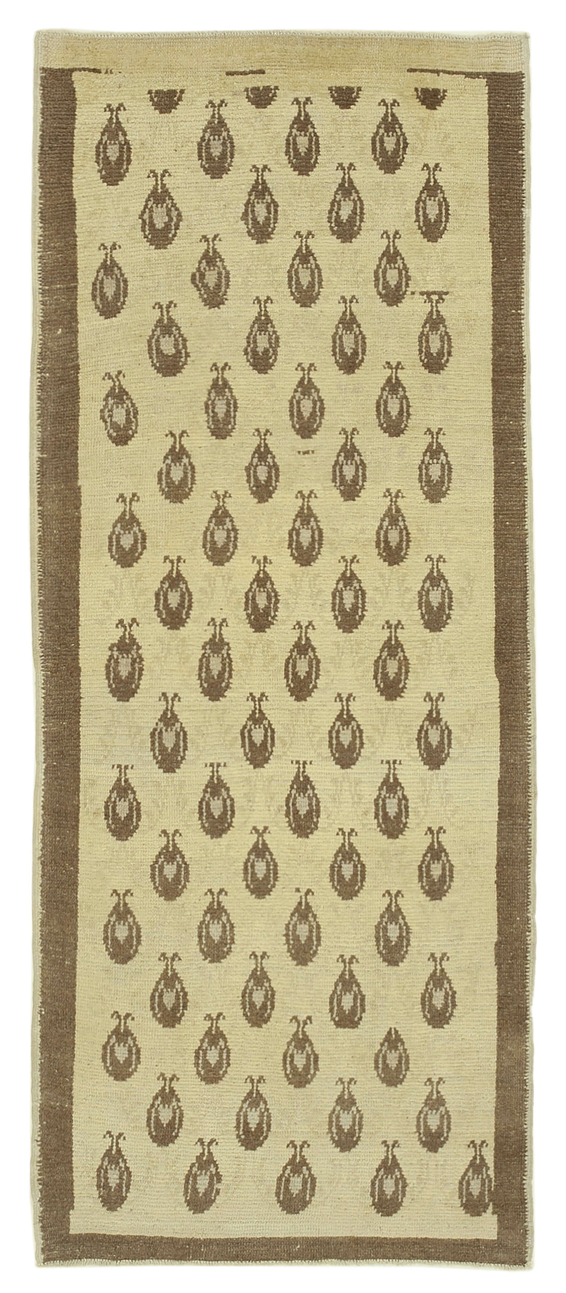 3x7 Beige Vintage Anatolian Rug - 32261