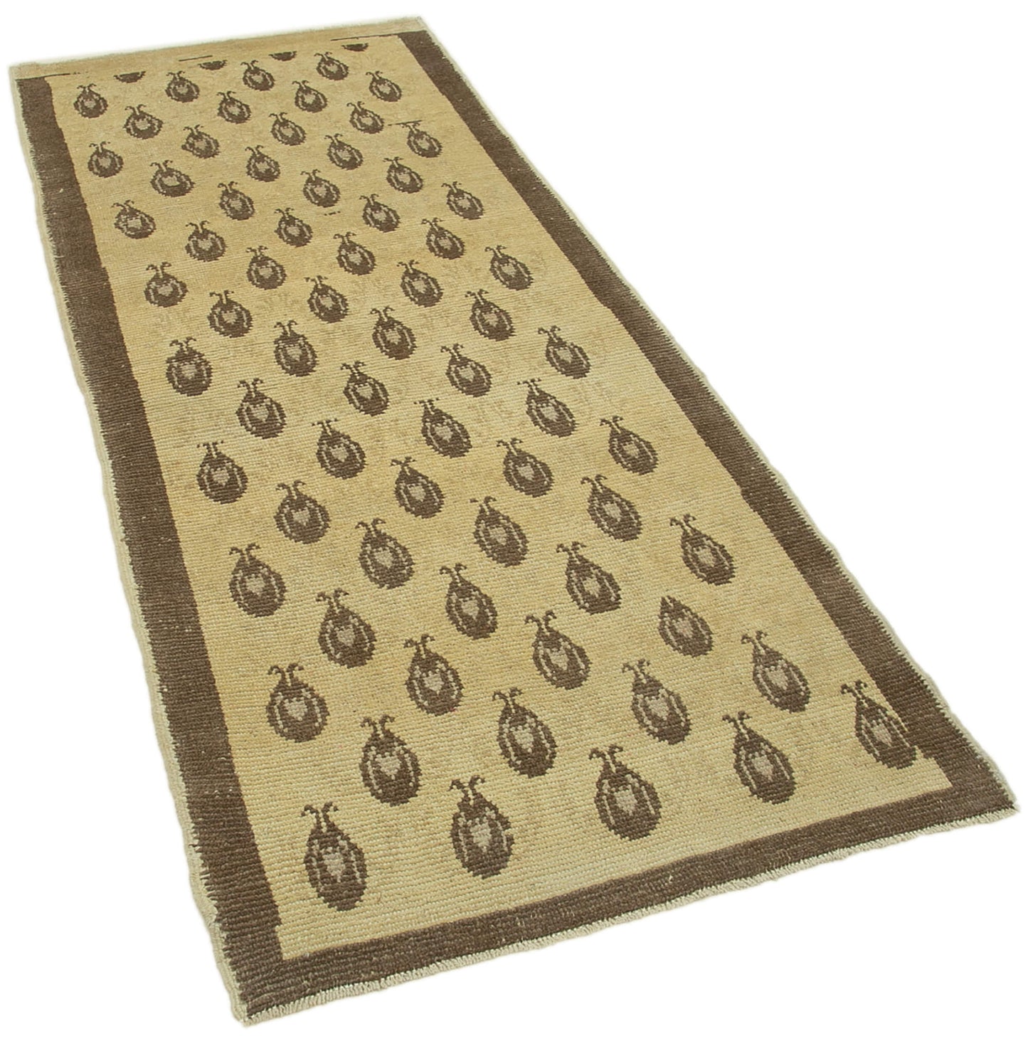 3x7 Beige Vintage Anatolian Rug - 32261