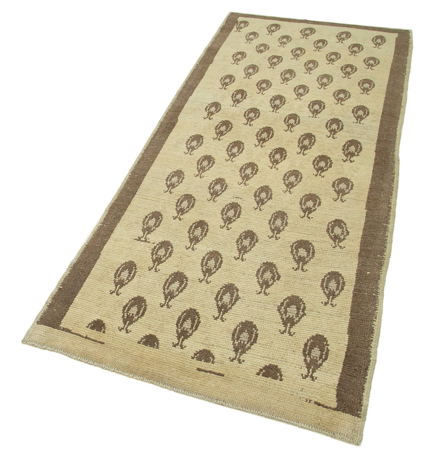 3x7 Beige Vintage Anatolian Rug - 32261