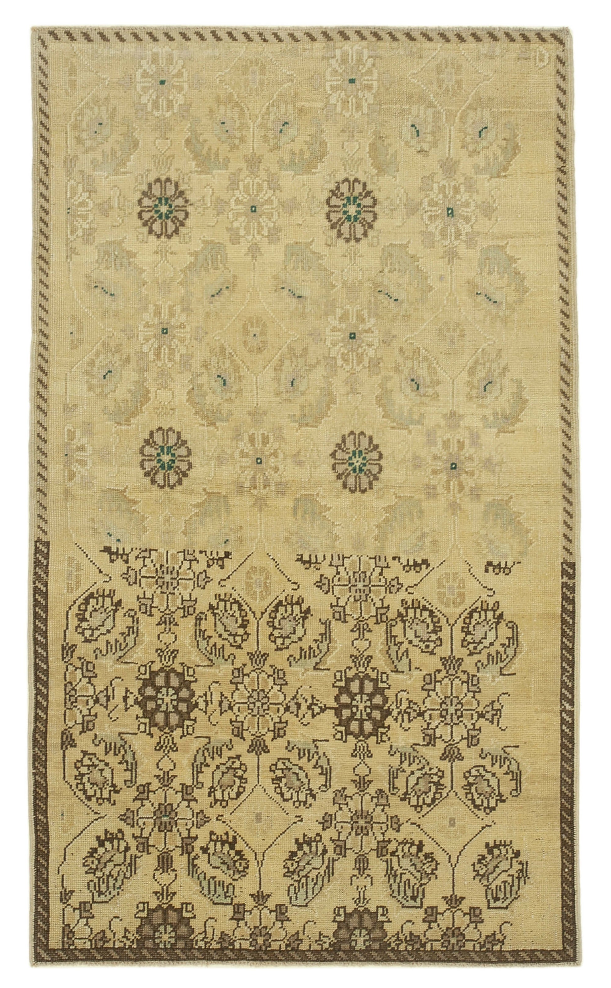 4x7 Beige Vintage Anatolian Rug - 32275