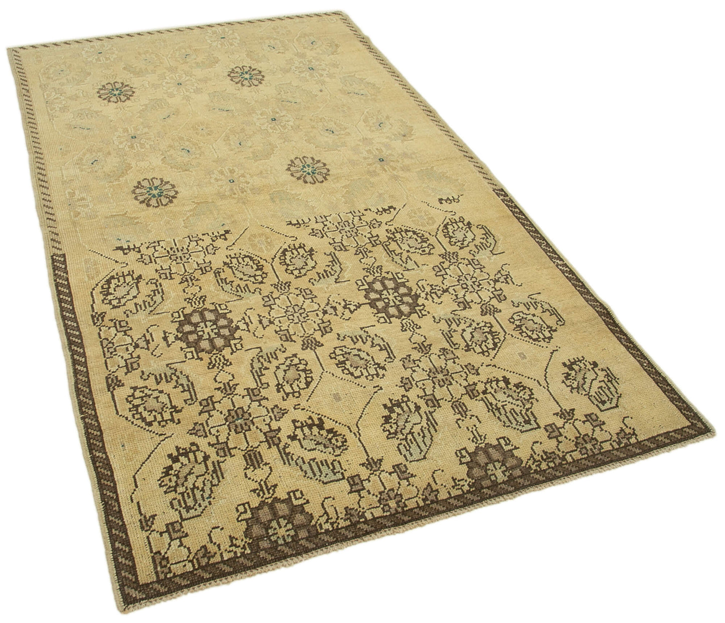 4x7 Beige Vintage Anatolian Rug - 32275