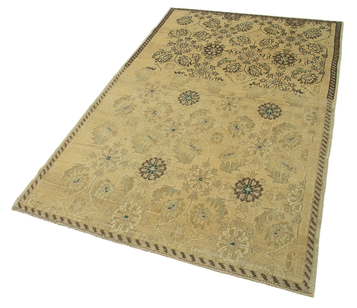 4x7 Beige Vintage Anatolian Rug - 32275