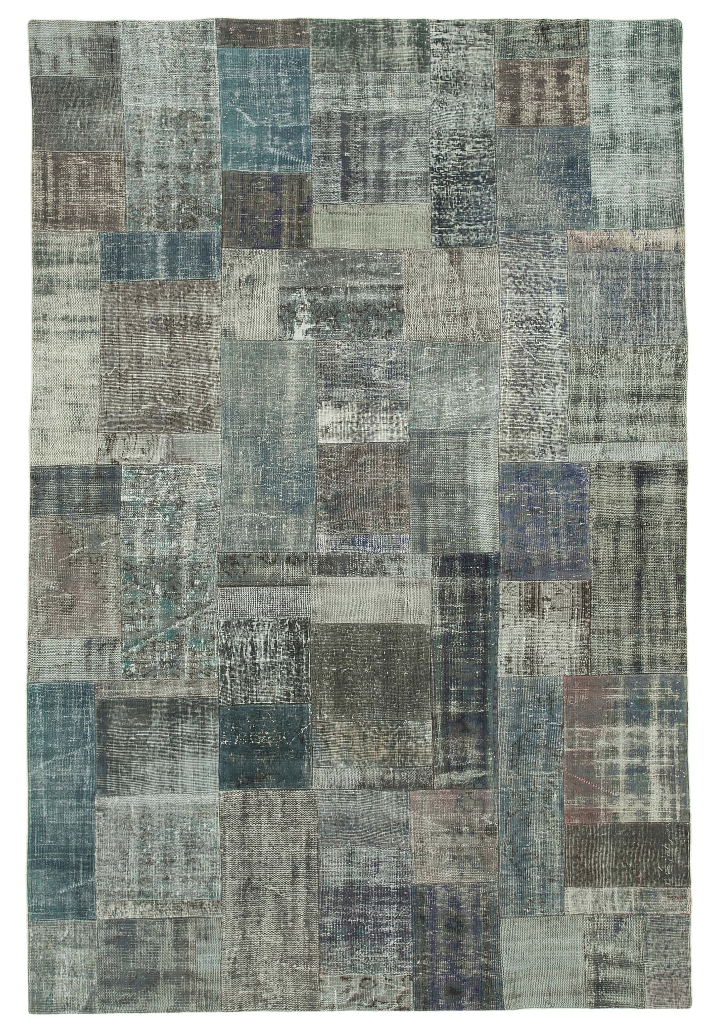 7x10 Grey Patchwork Rug - 32296