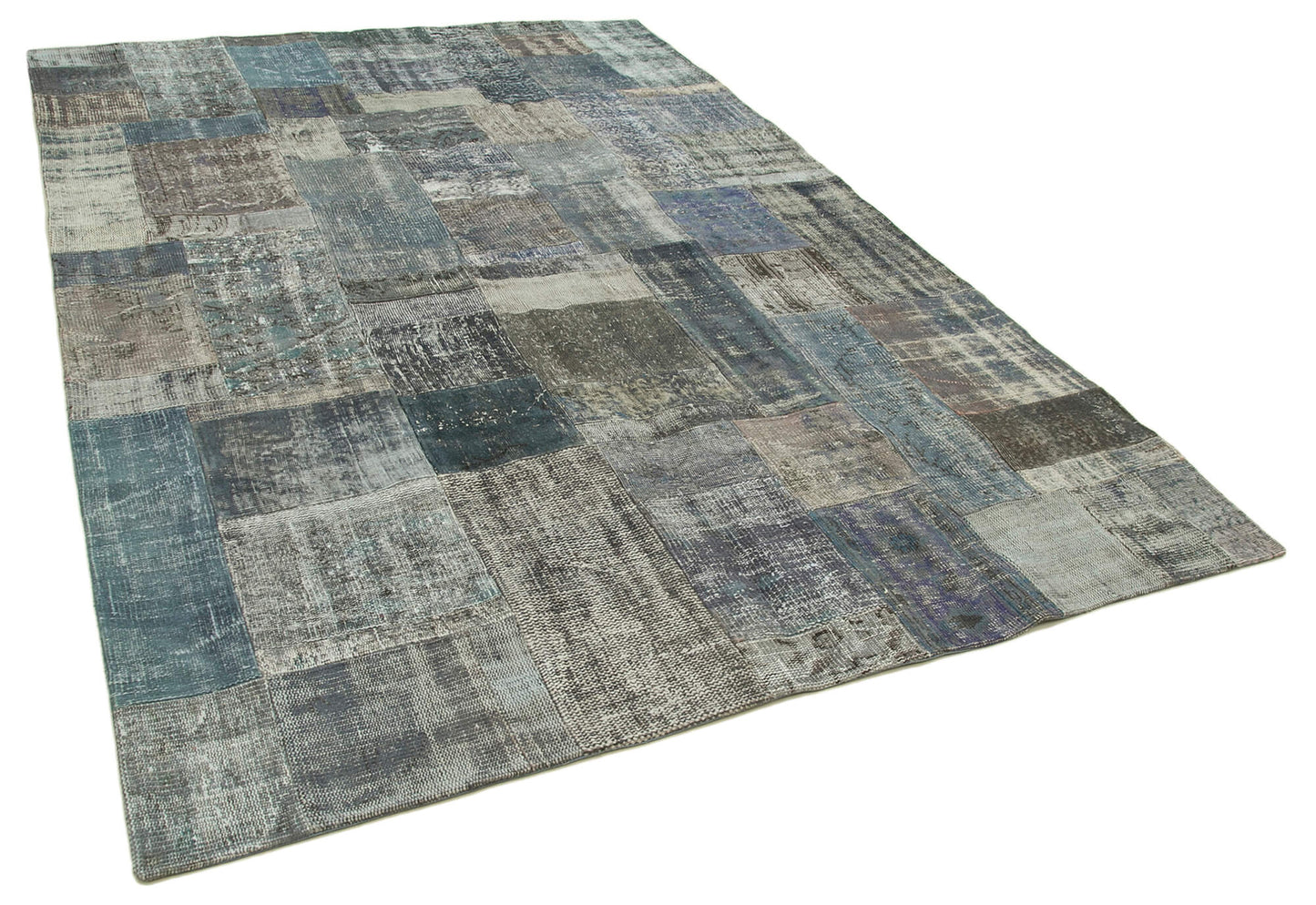 7x10 Grey Patchwork Rug - 32296