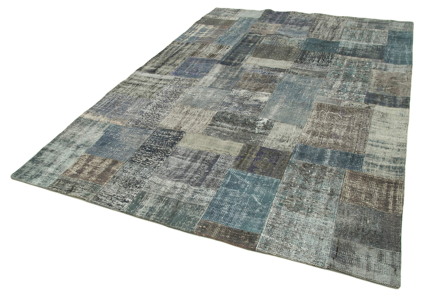 7x10 Grey Patchwork Rug - 32296