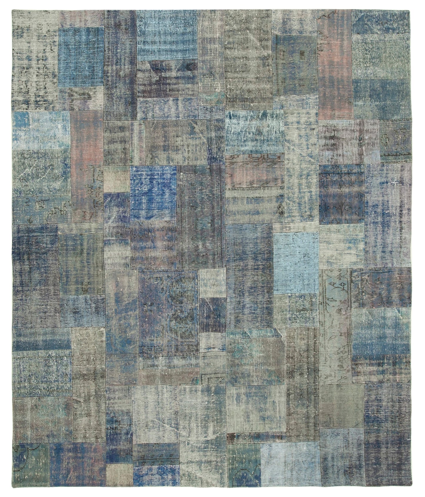 8x10 Blue Patchwork Rug - 32298