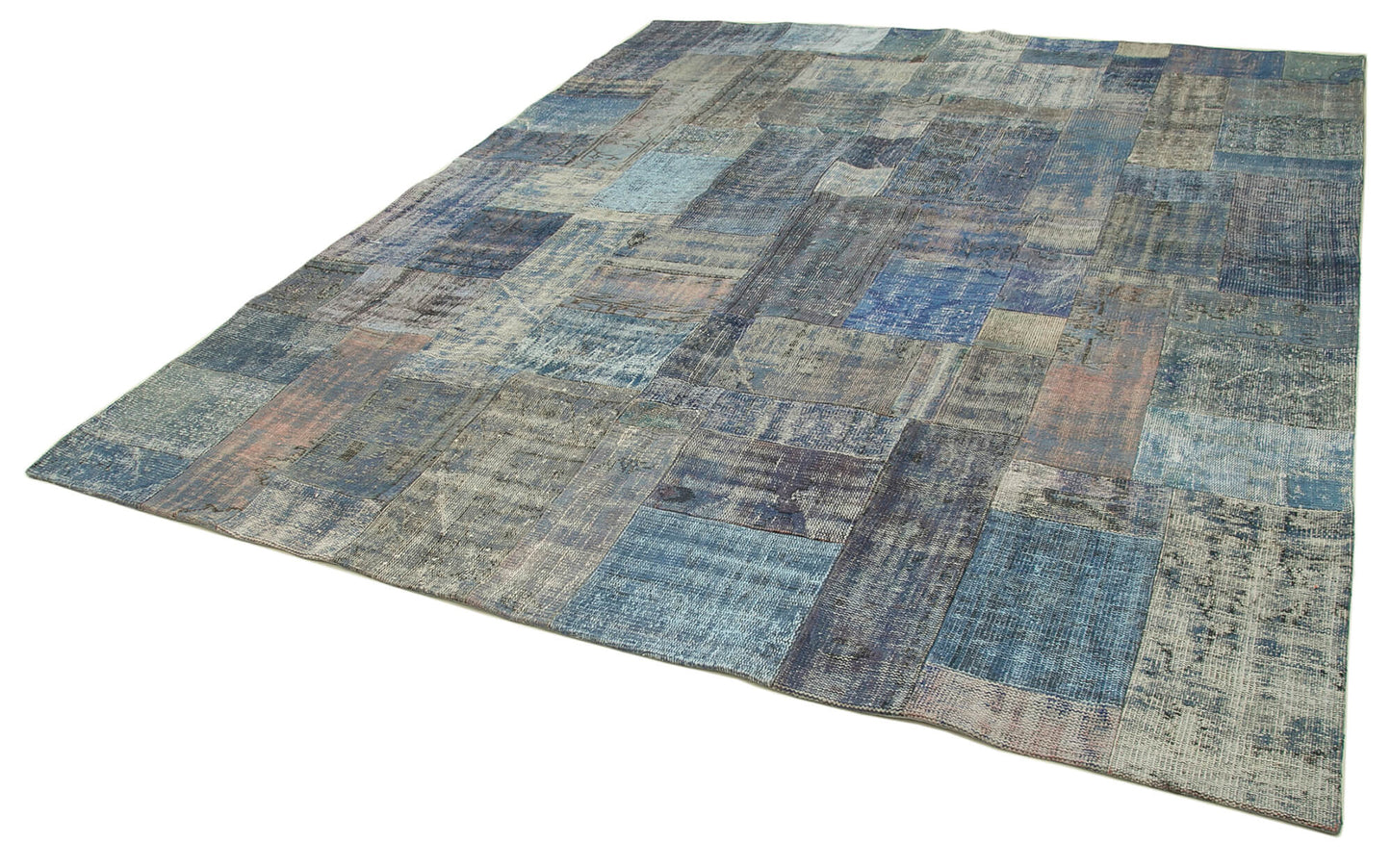 8x10 Blue Patchwork Rug - 32298