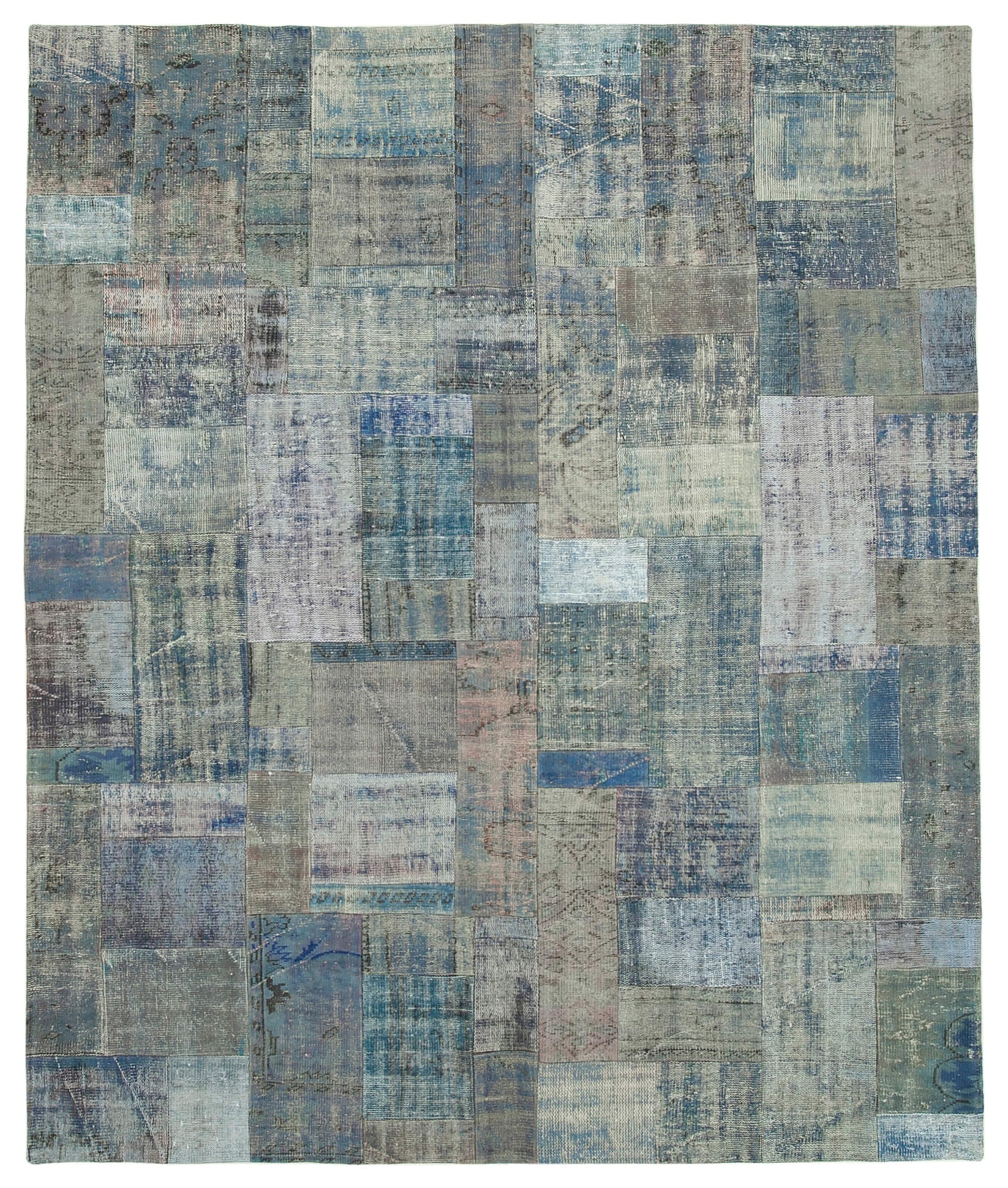 8x10 Blue Patchwork Rug - 32299