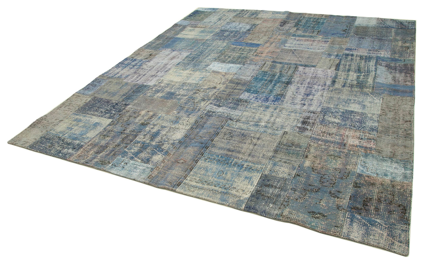 8x10 Blue Patchwork Rug - 32299