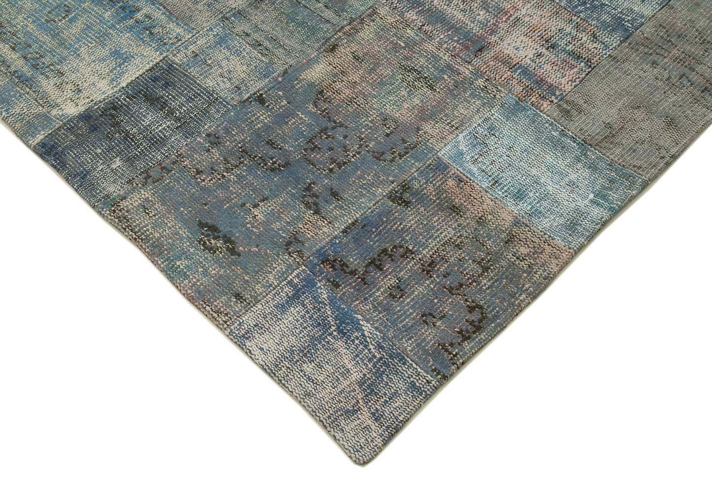 8x10 Blue Patchwork Rug - 32299