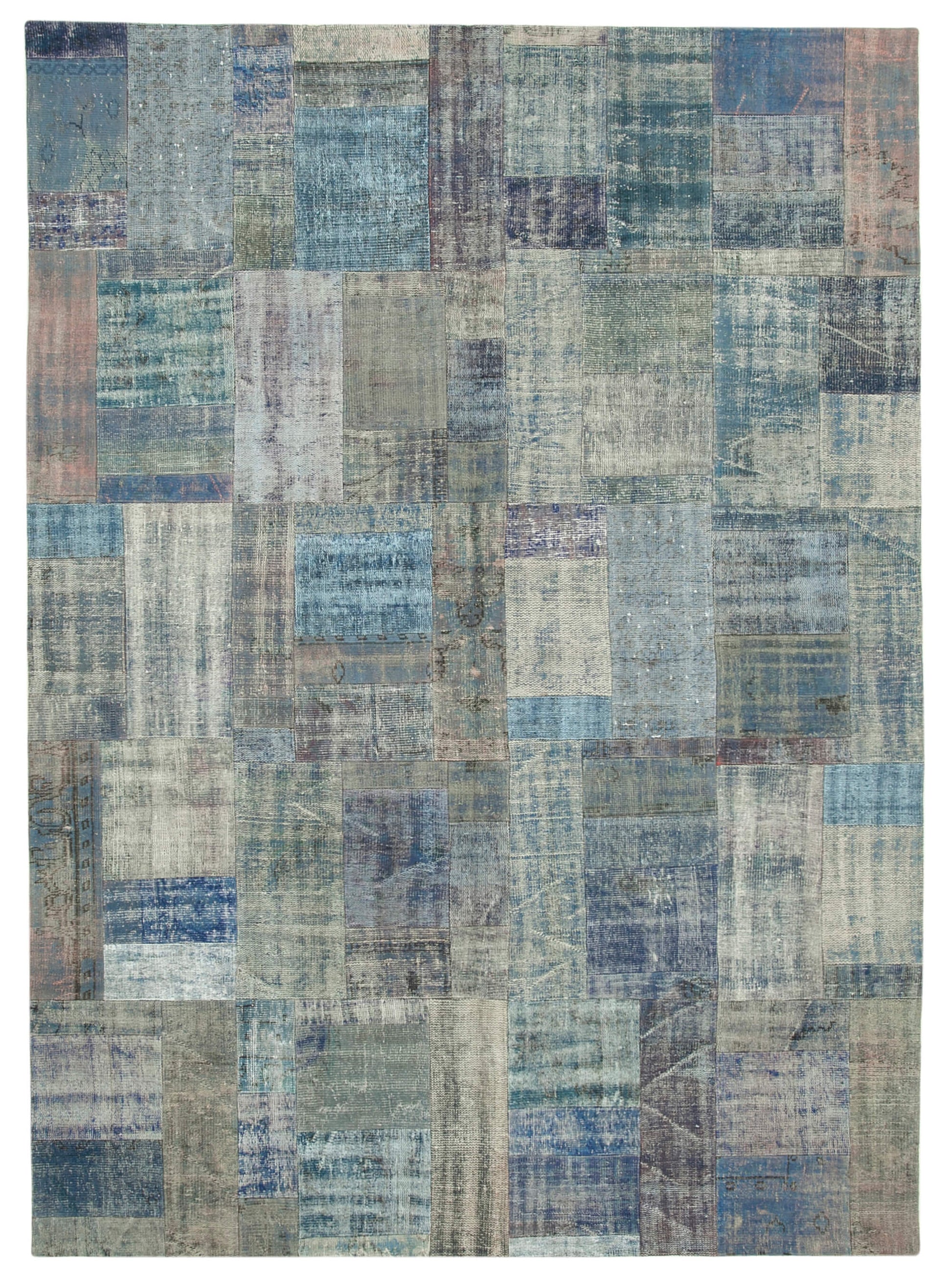 8x11 Blue Patchwork Rug- 32320