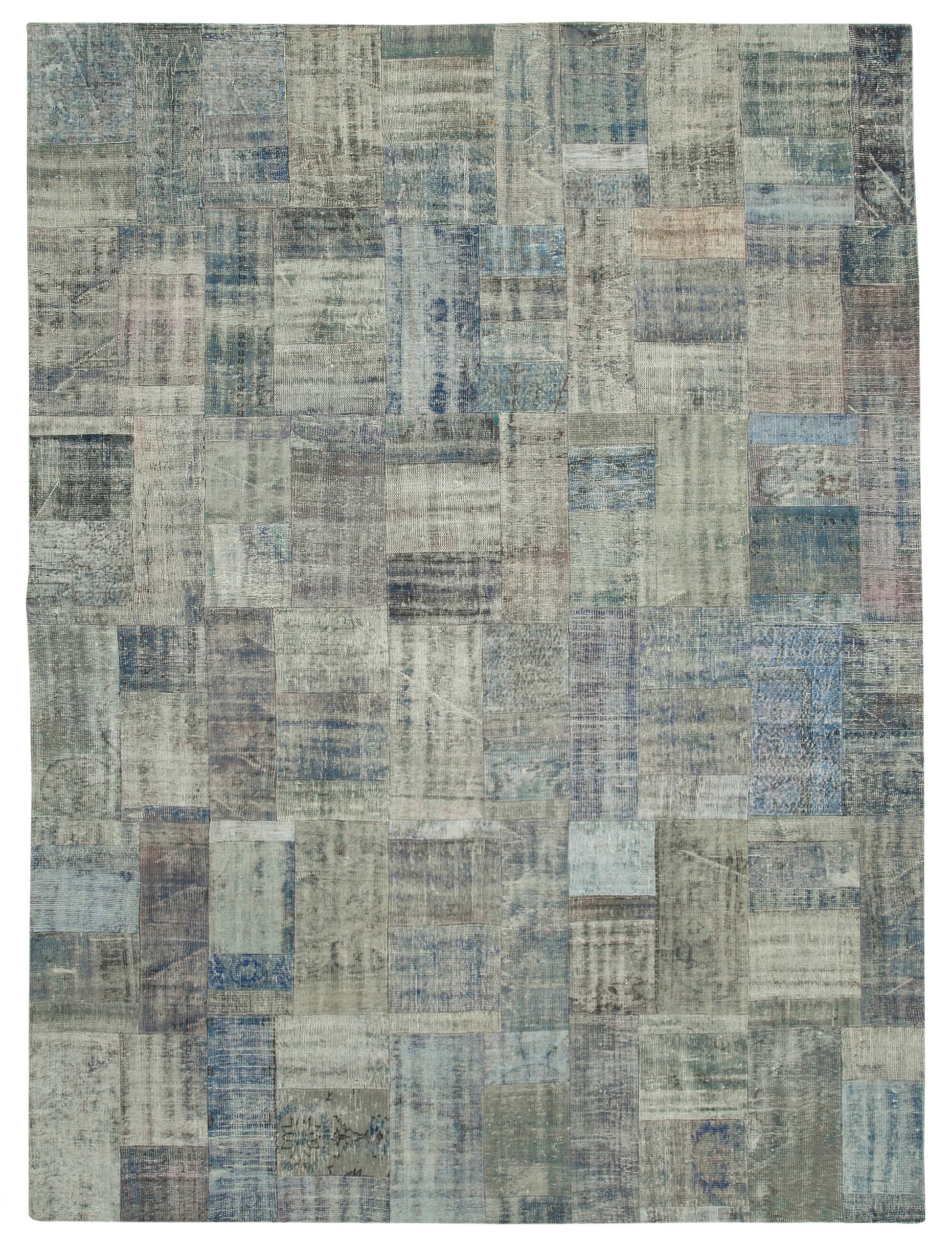 10x13 Blue Patchwork Rug - 32333