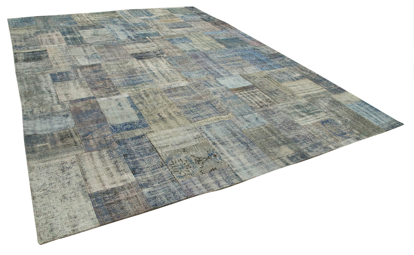 10x13 Blue Patchwork Rug - 32333