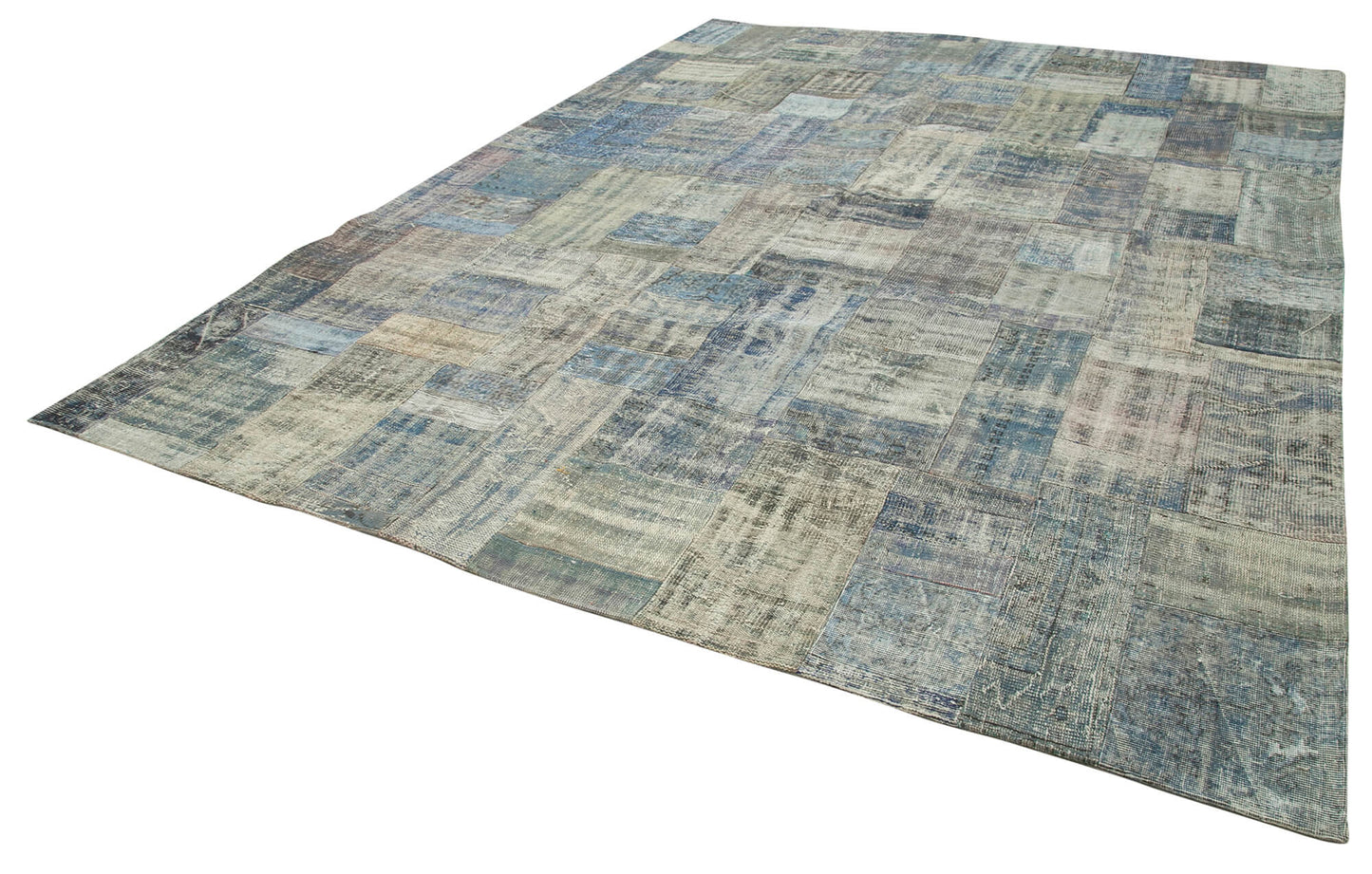 10x13 Blue Patchwork Rug - 32333