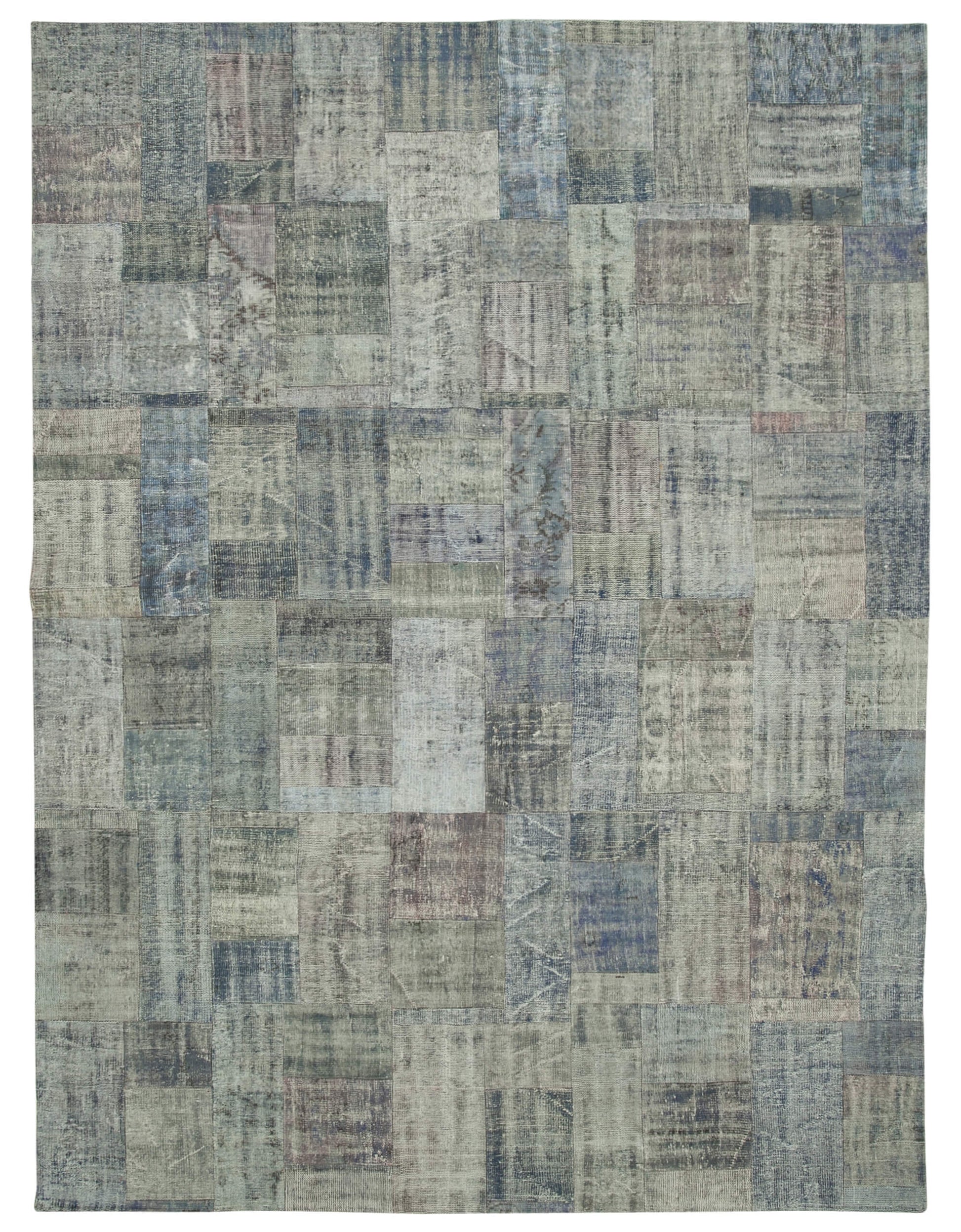 10x13 Blue Patchwork Rug - 32336