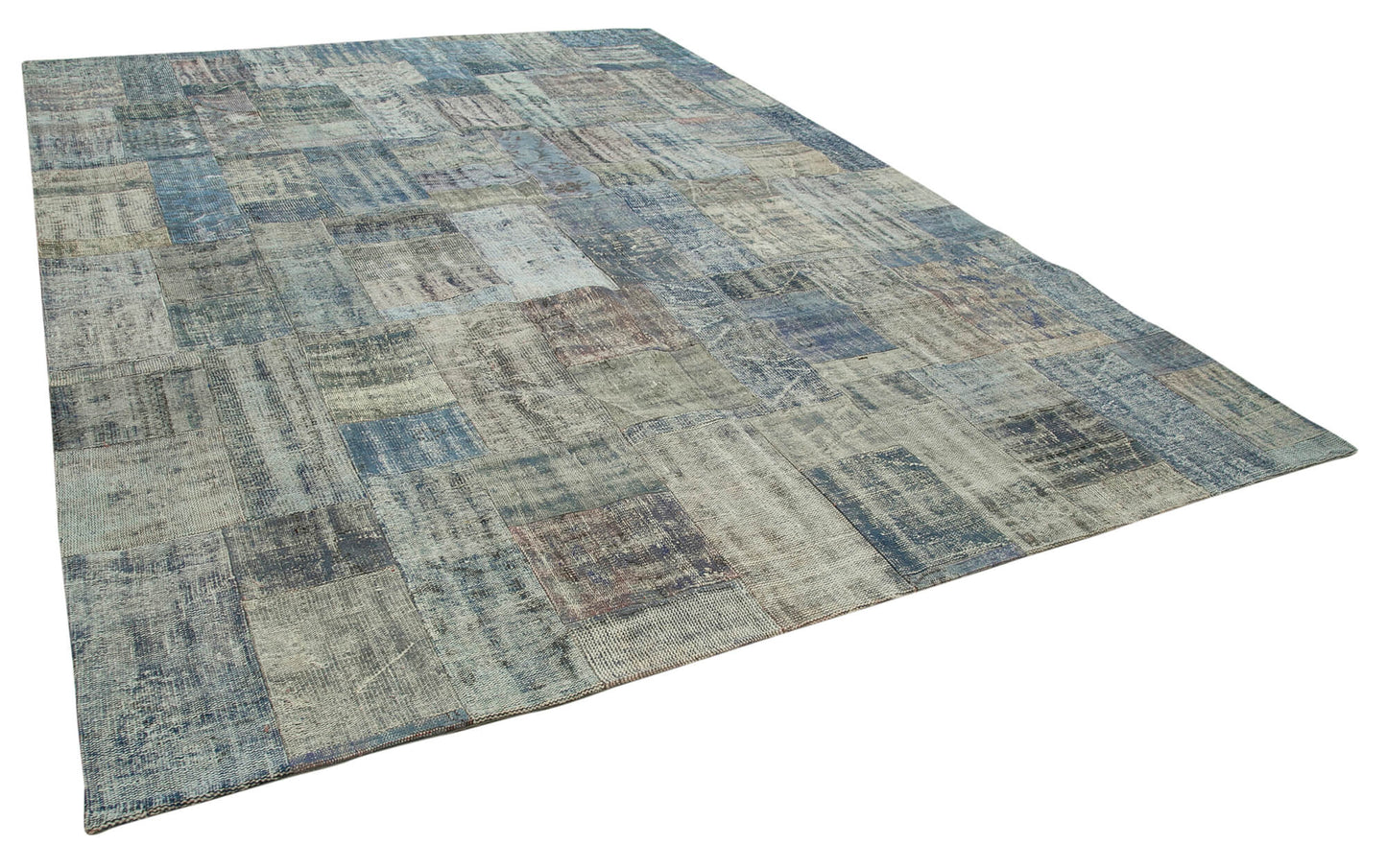 10x13 Blue Patchwork Rug - 32336