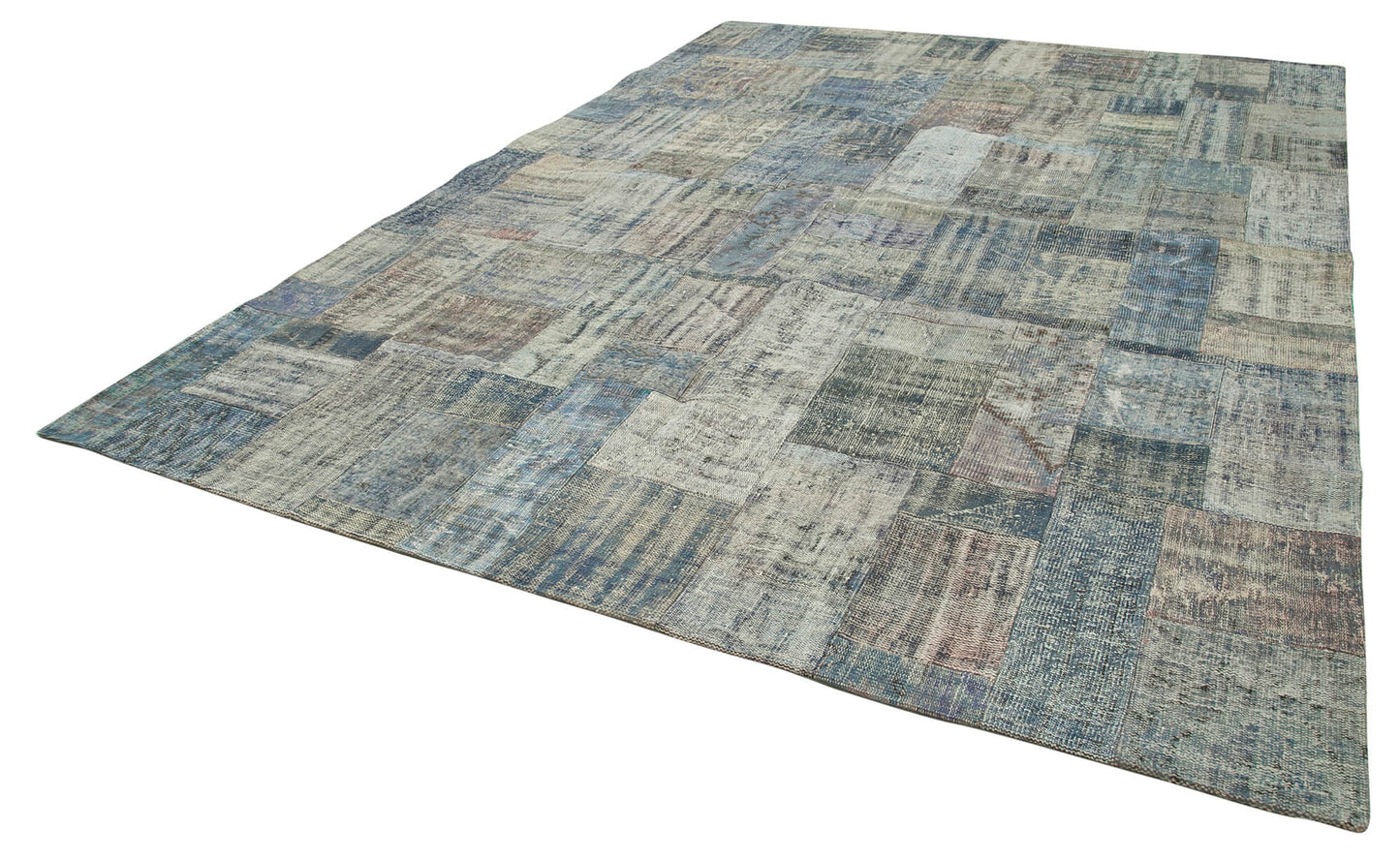 10x13 Blue Patchwork Rug - 32336