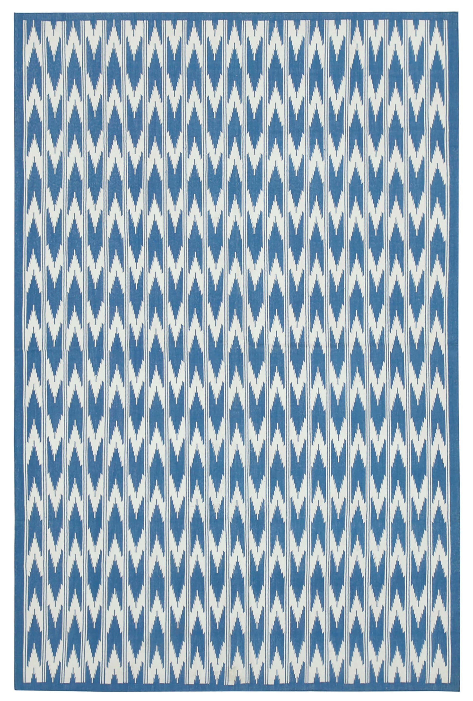 6x9 Blue Dhurrie Rug - 32347