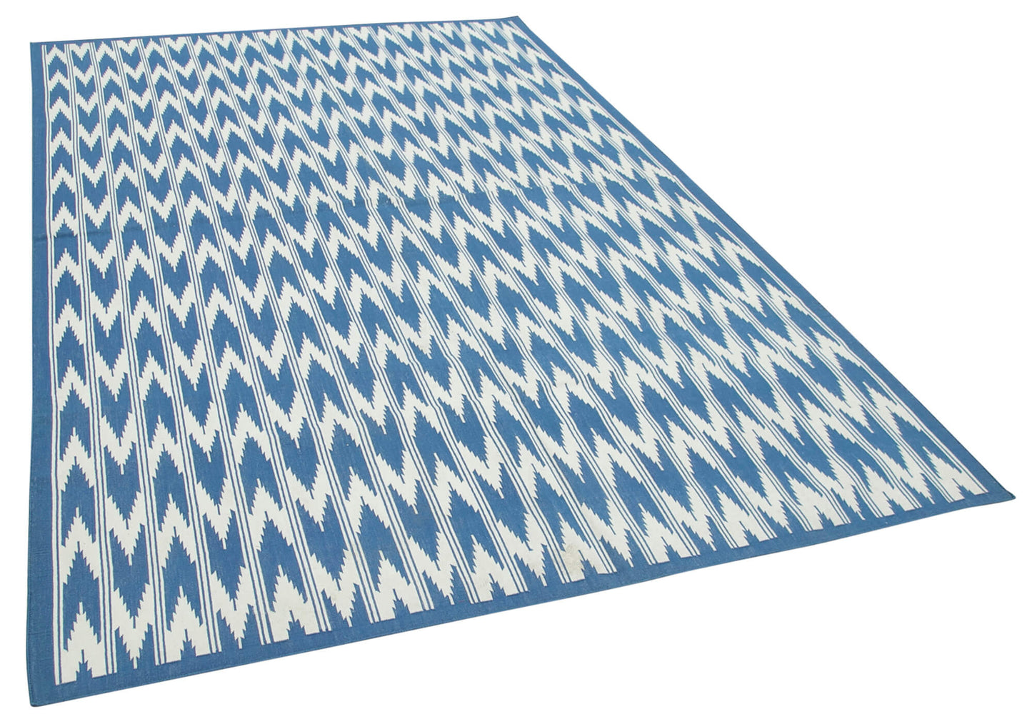 6x9 Blue Dhurrie Rug - 32347