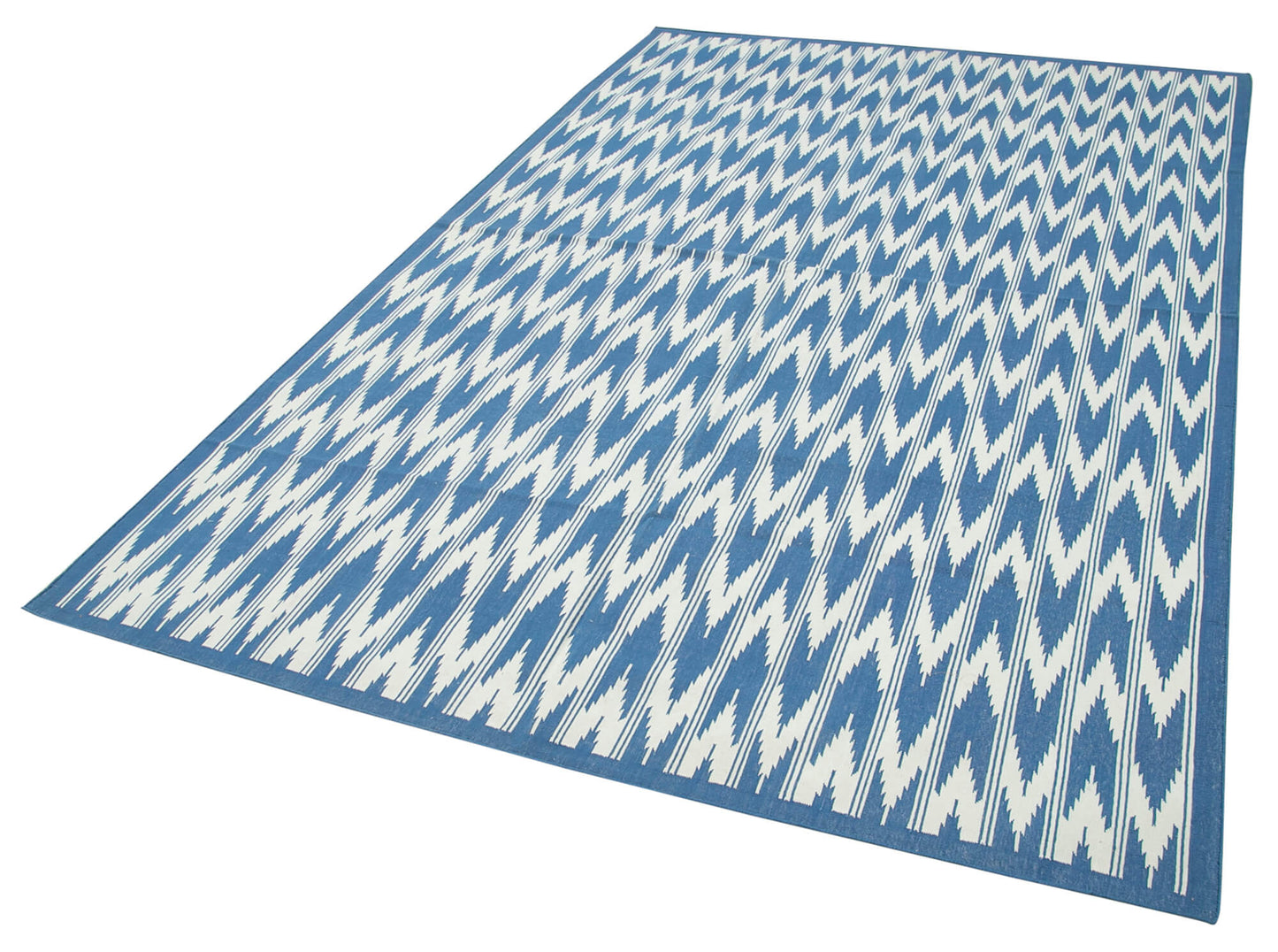 6x9 Blue Dhurrie Rug - 32347