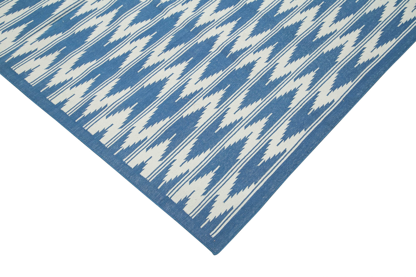 6x9 Blue Dhurrie Rug - 32347