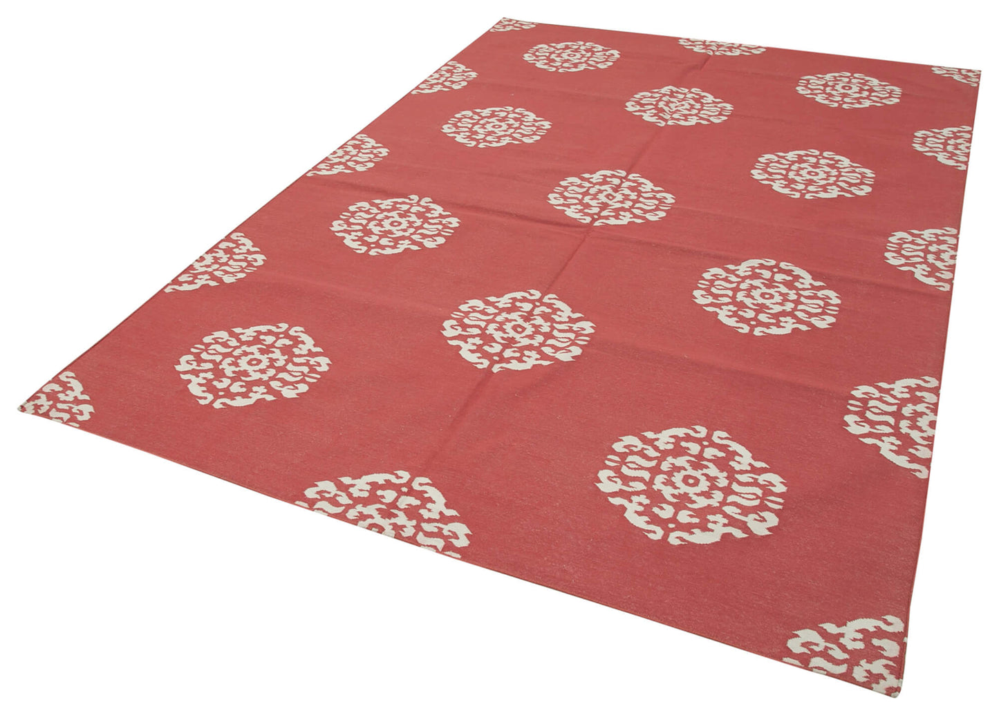 6x9 Red Dhurrie Rug - 32349