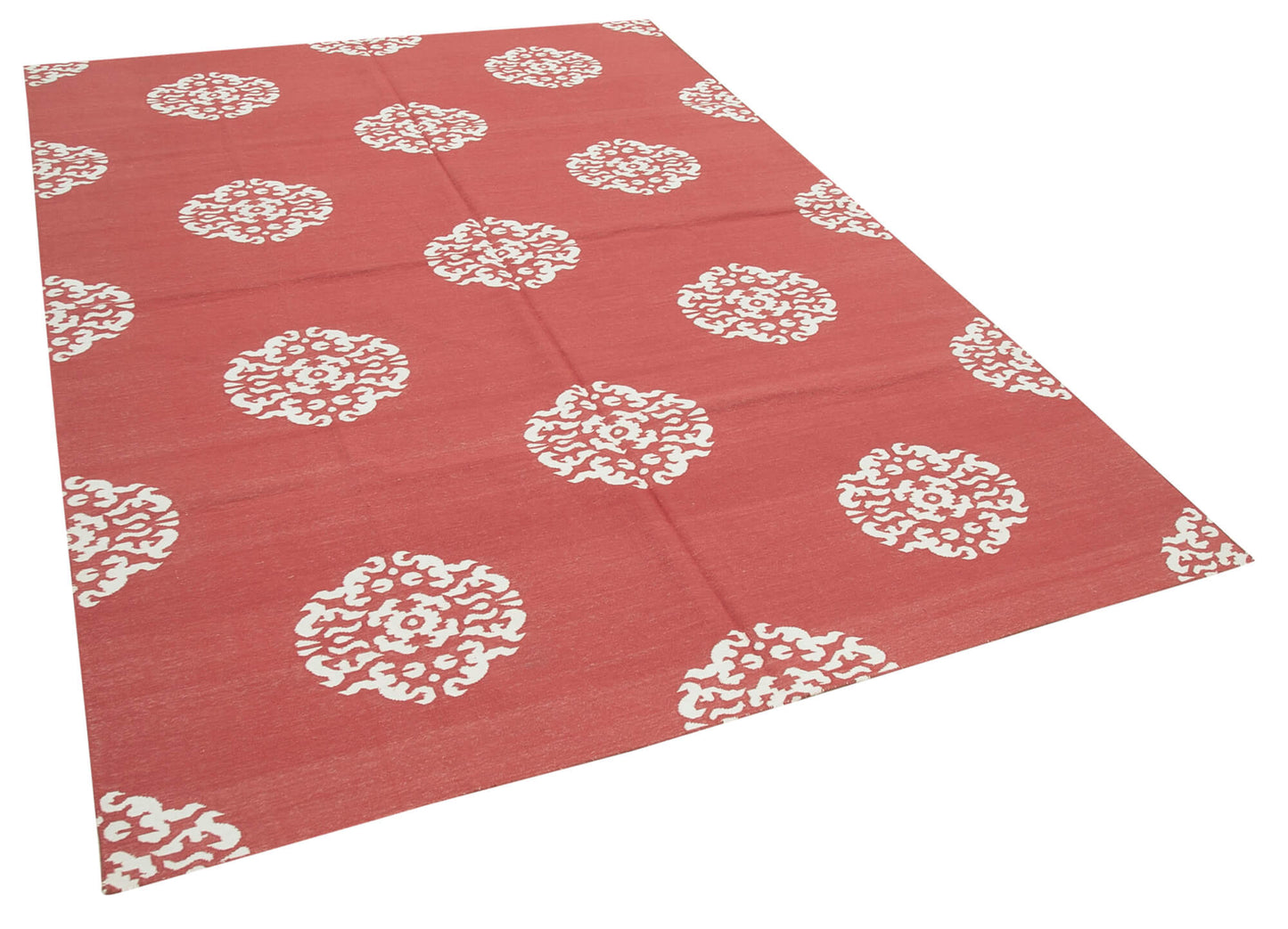 6x9 Red Dhurrie Rug - 32353