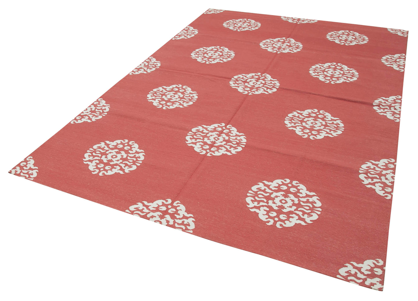 6x9 Red Dhurrie Rug - 32353