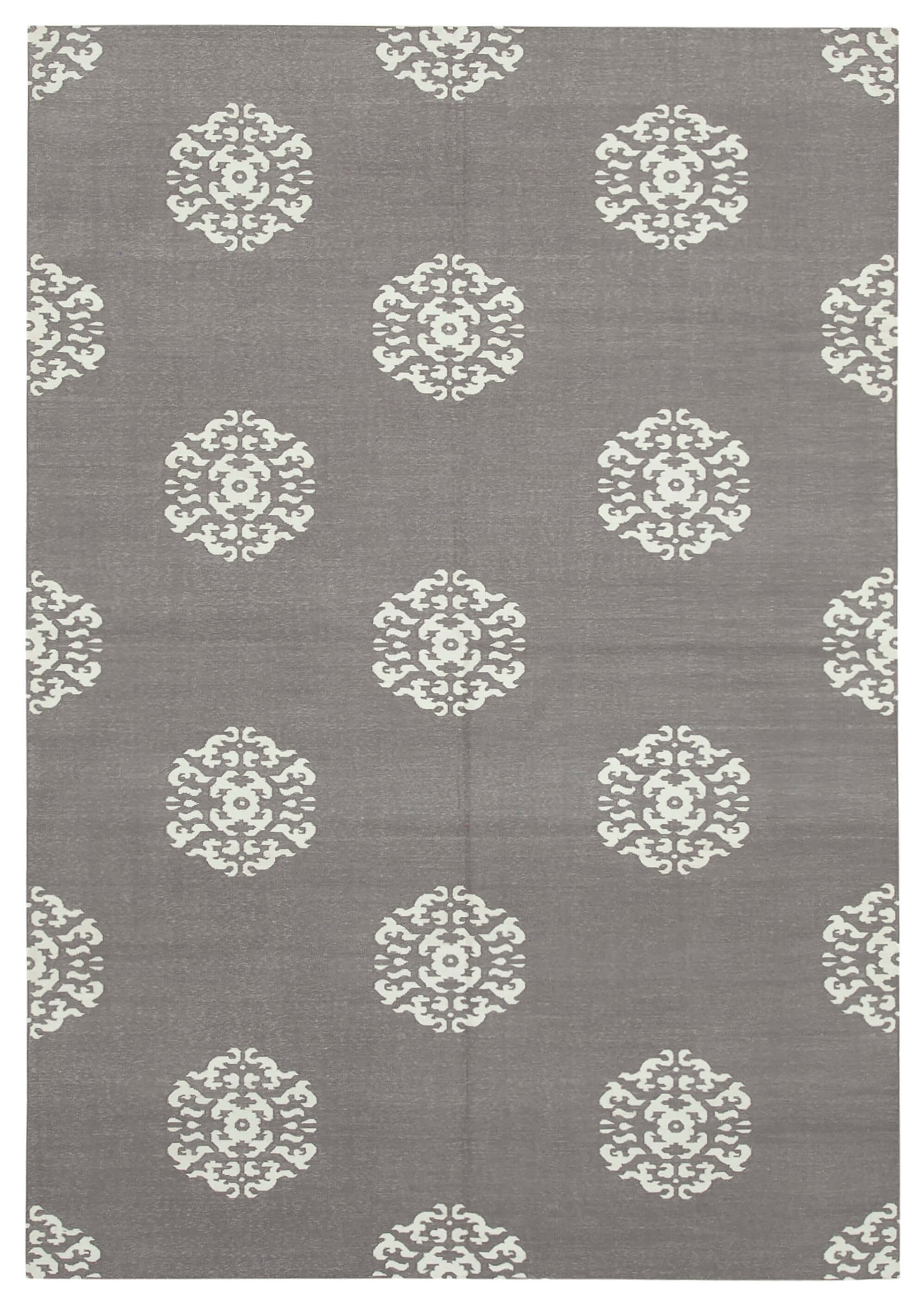 6x9 Grey Dhurrie Rug - 32356