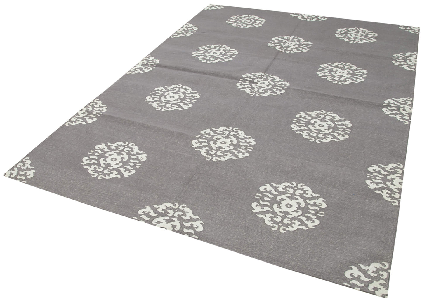 6x9 Grey Dhurrie Rug - 32356