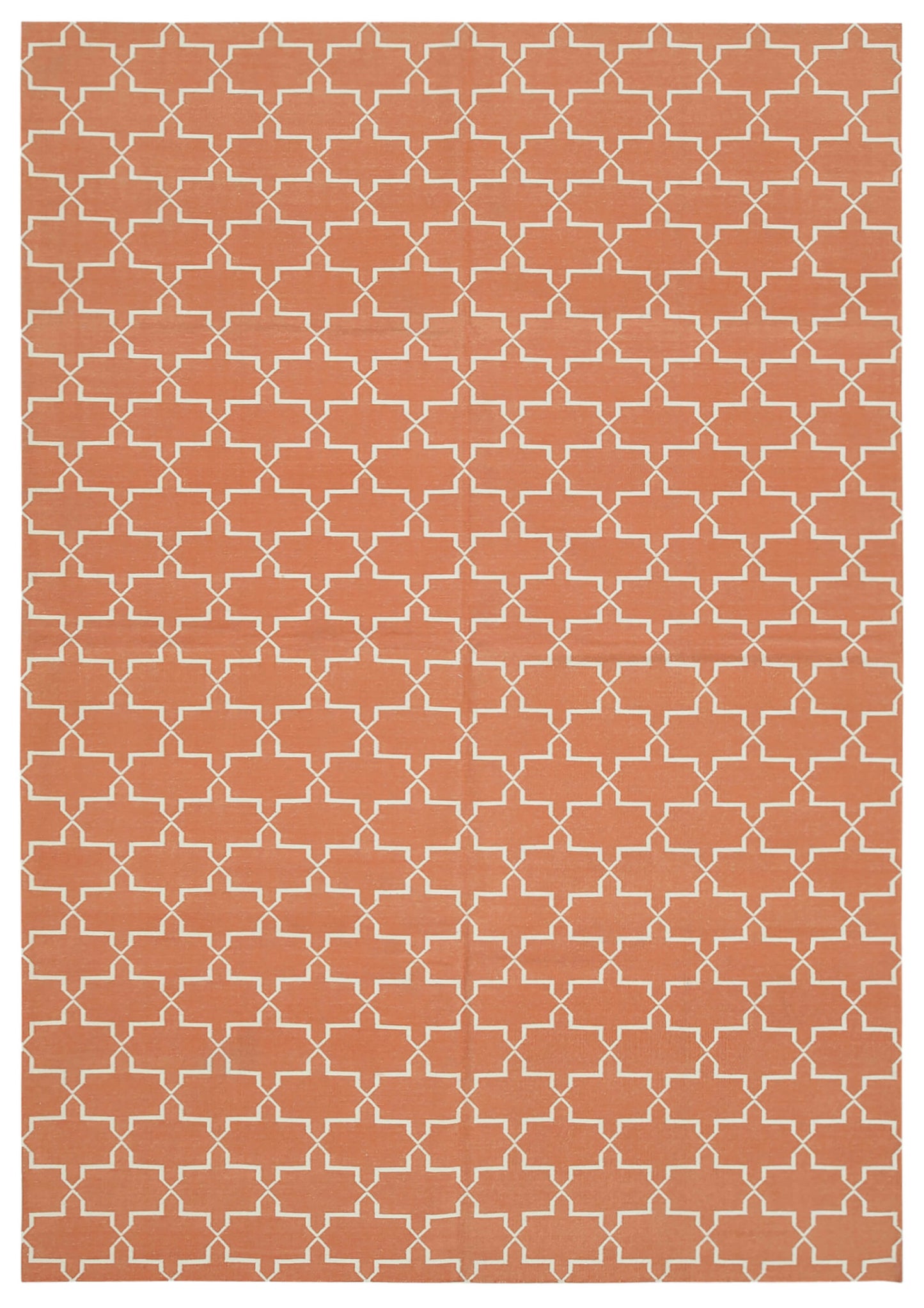 6x9 Orange Dhurrie Rug - 32362