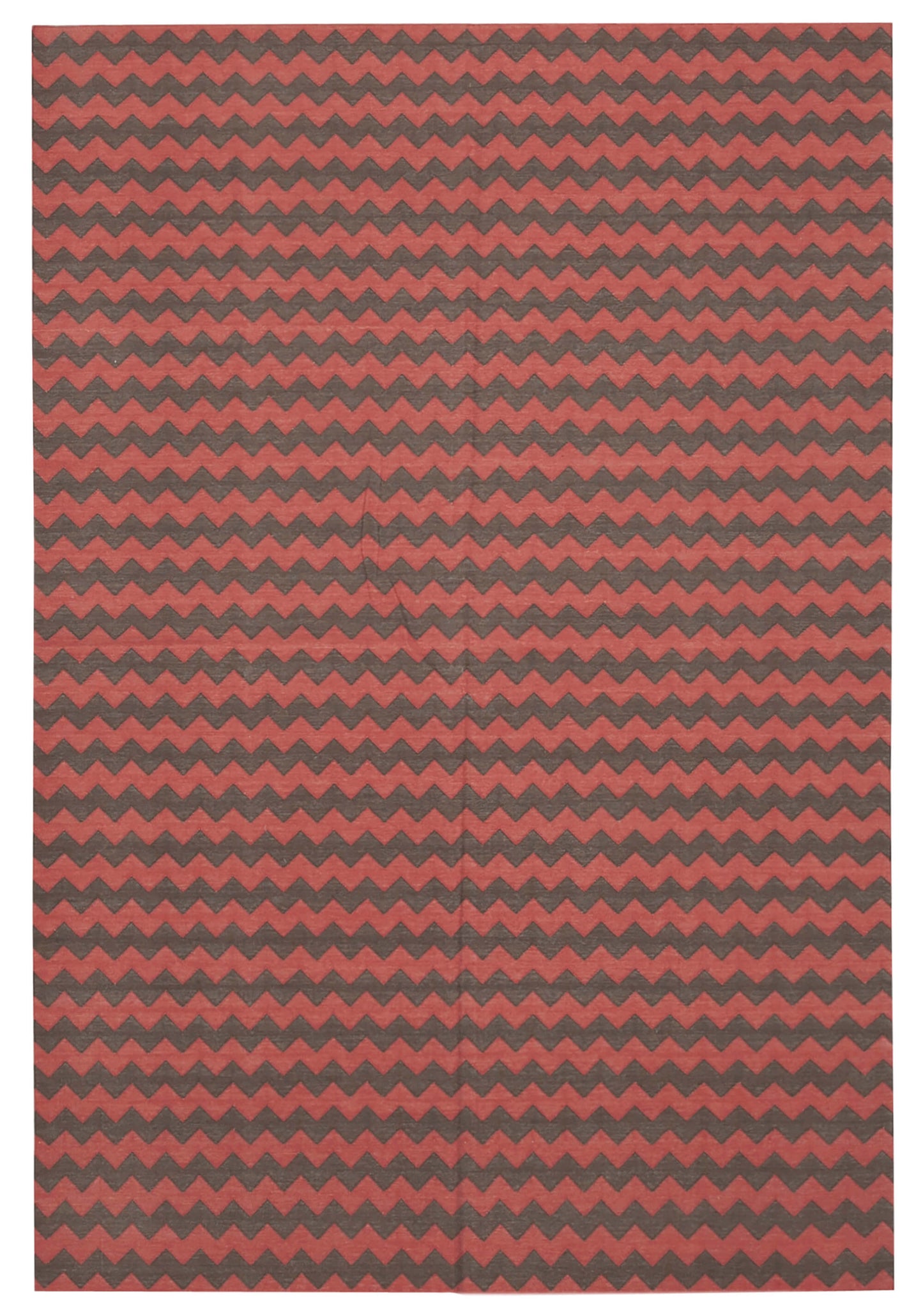 6x9 Red Dhurrie Rug - 32364