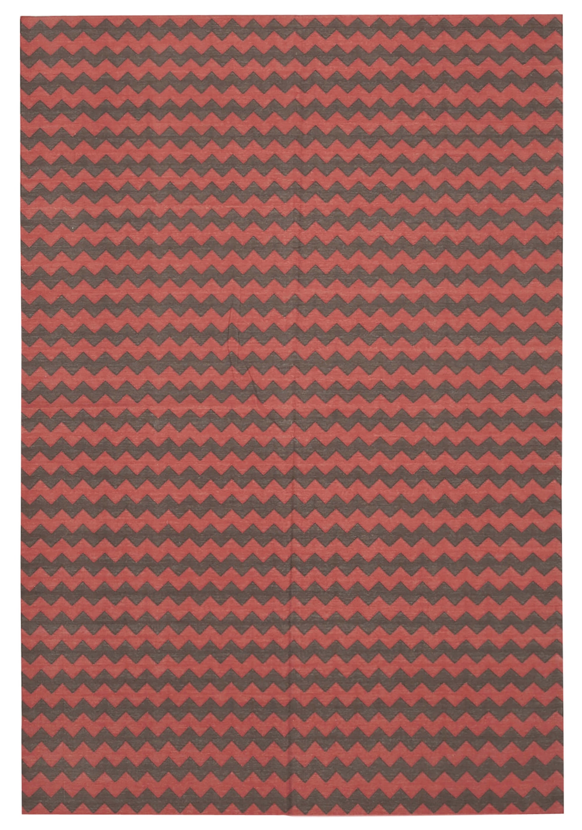 6x9 Red Dhurrie Rug - 32364