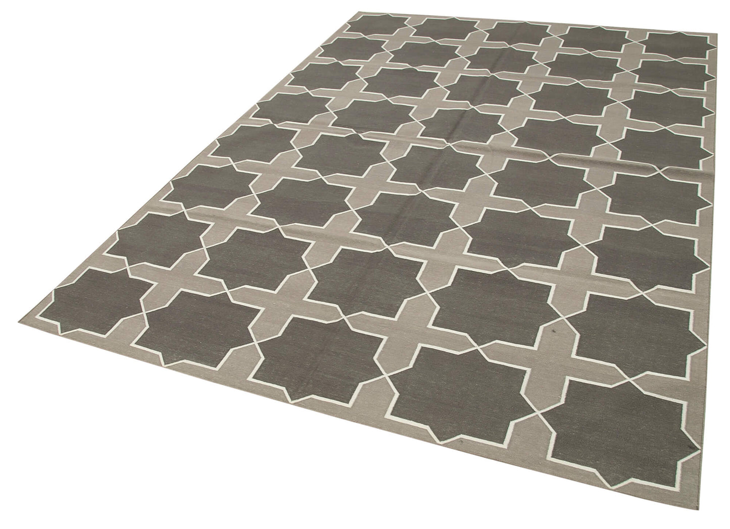 6x9 Grey Dhurrie Rug - 32365