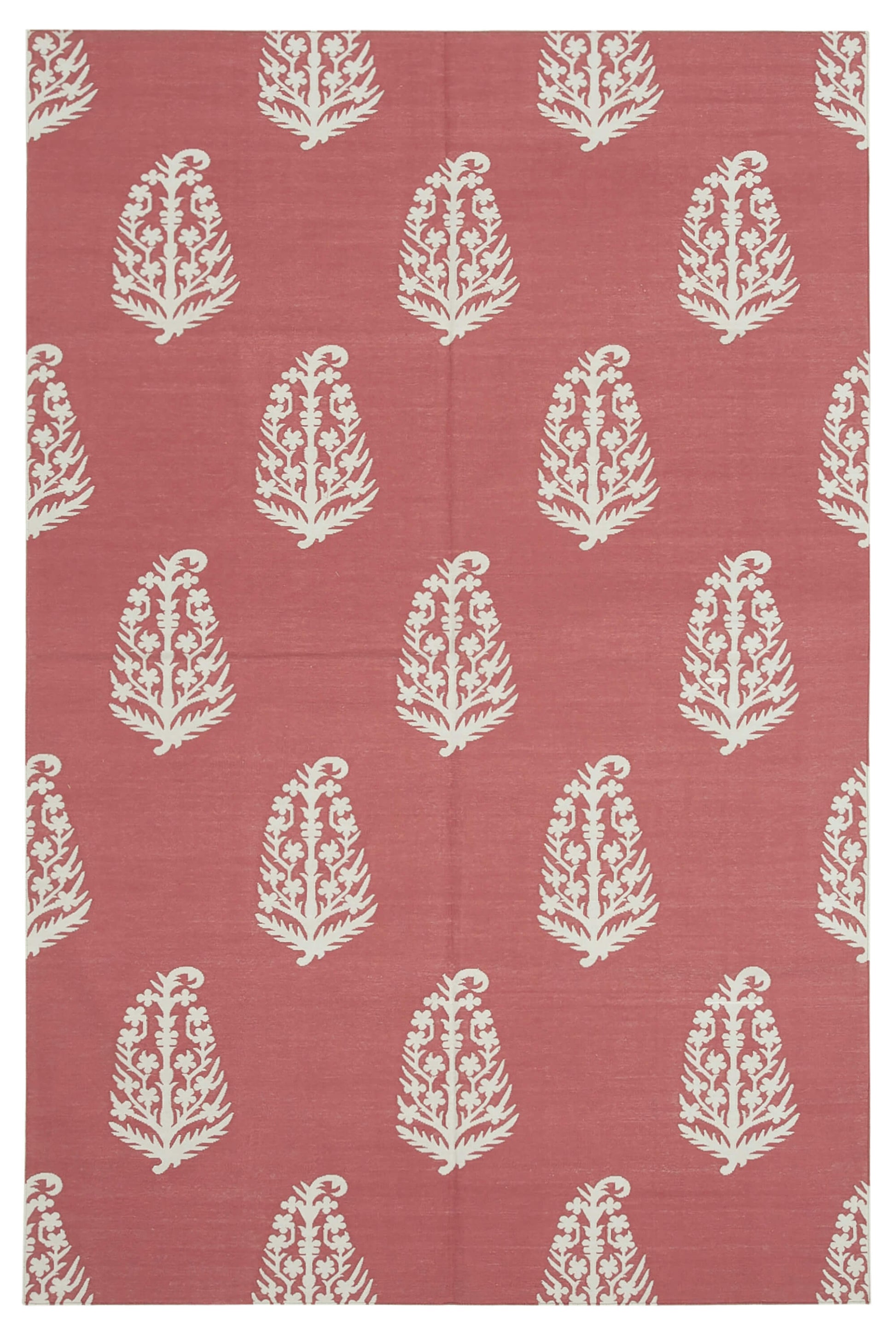 6x9 Red Dhurrie Rug - 32371