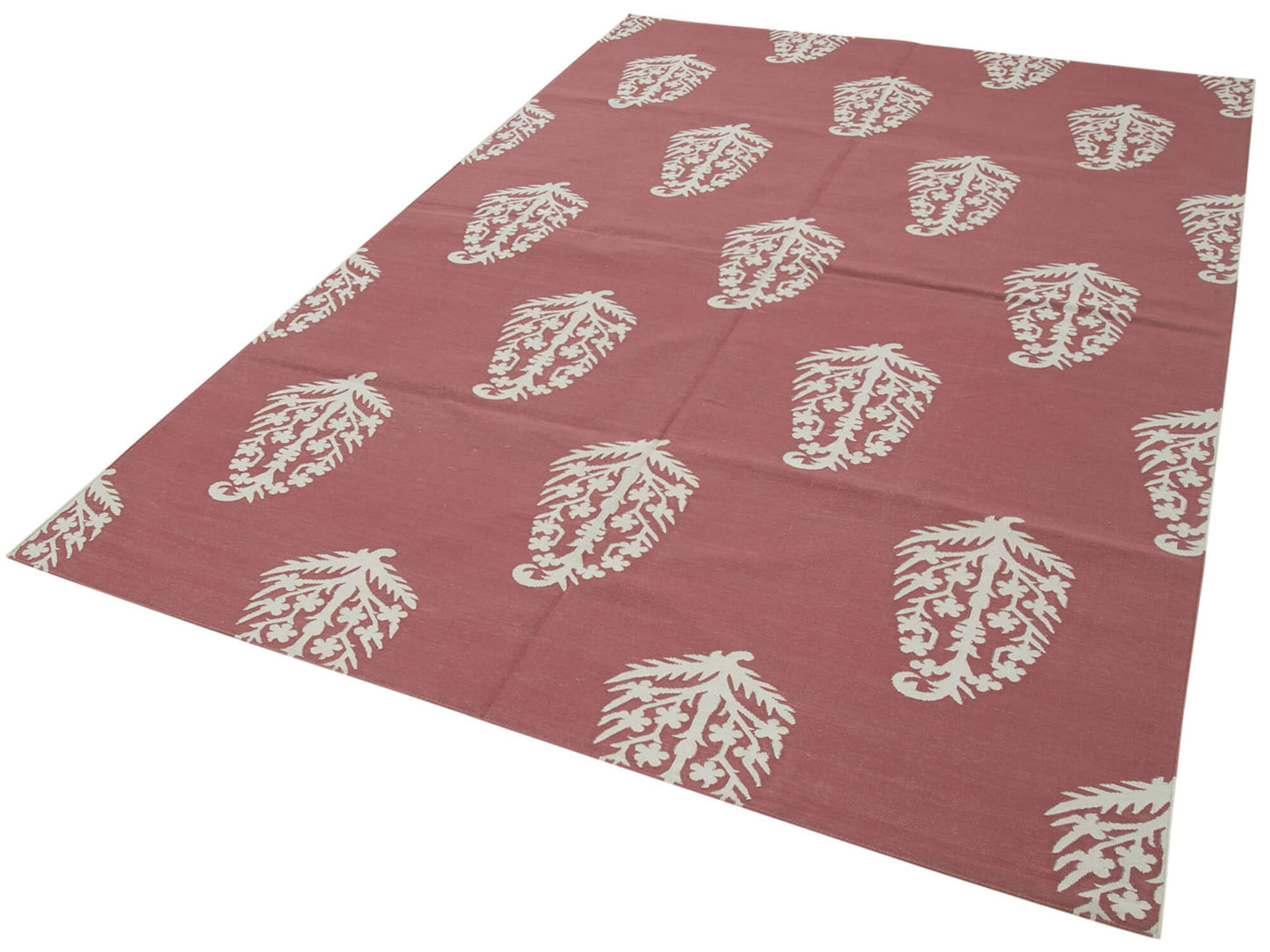 6x9 Red Dhurrie Rug - 32371