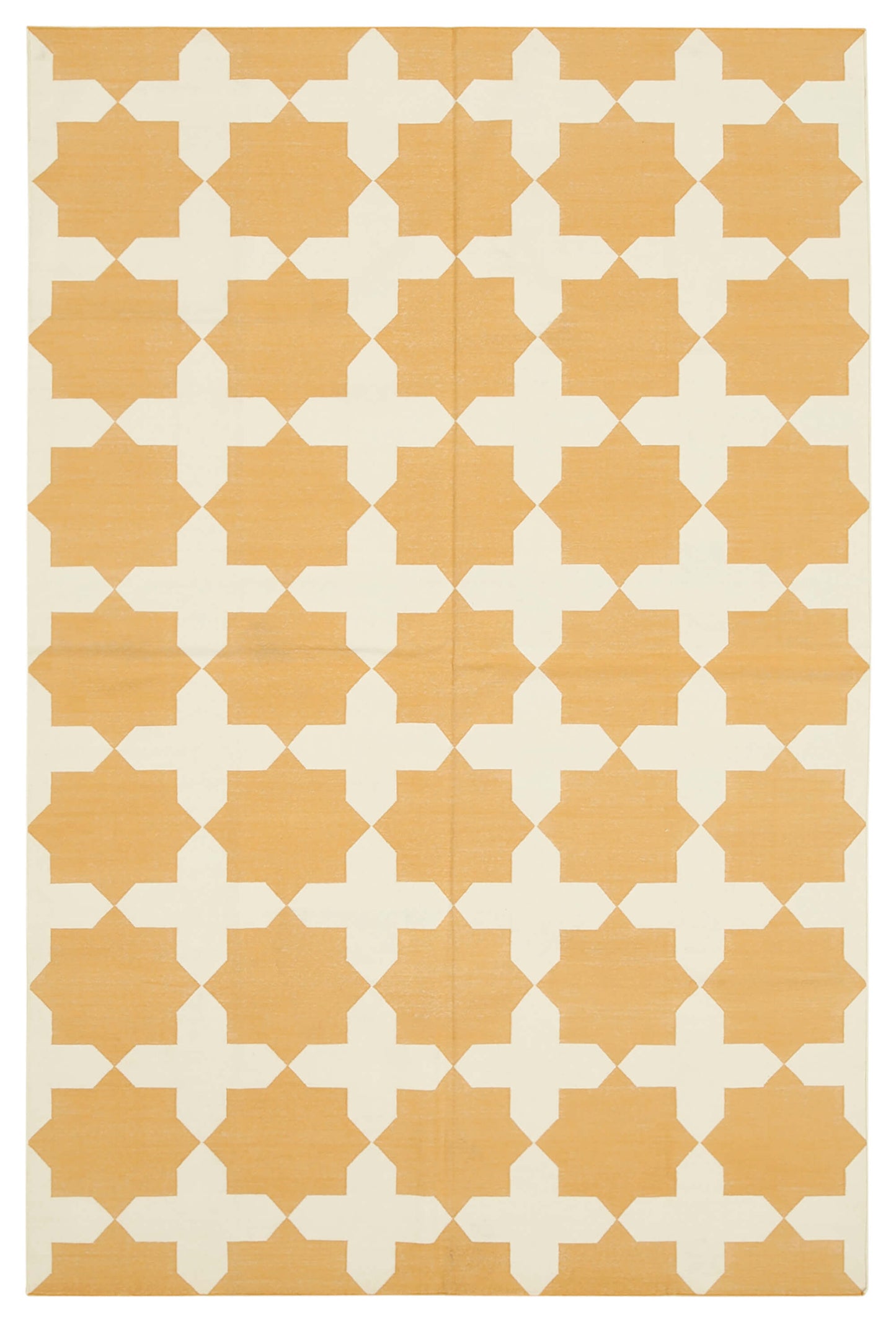 6x9 Yellow Dhurrie Rug - 32373