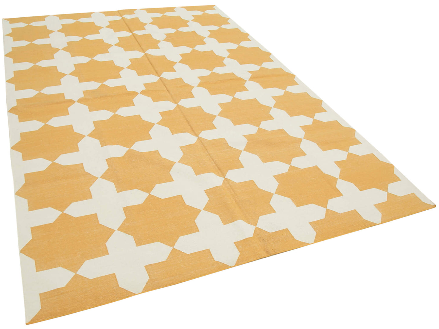 6x9 Yellow Dhurrie Rug - 32373