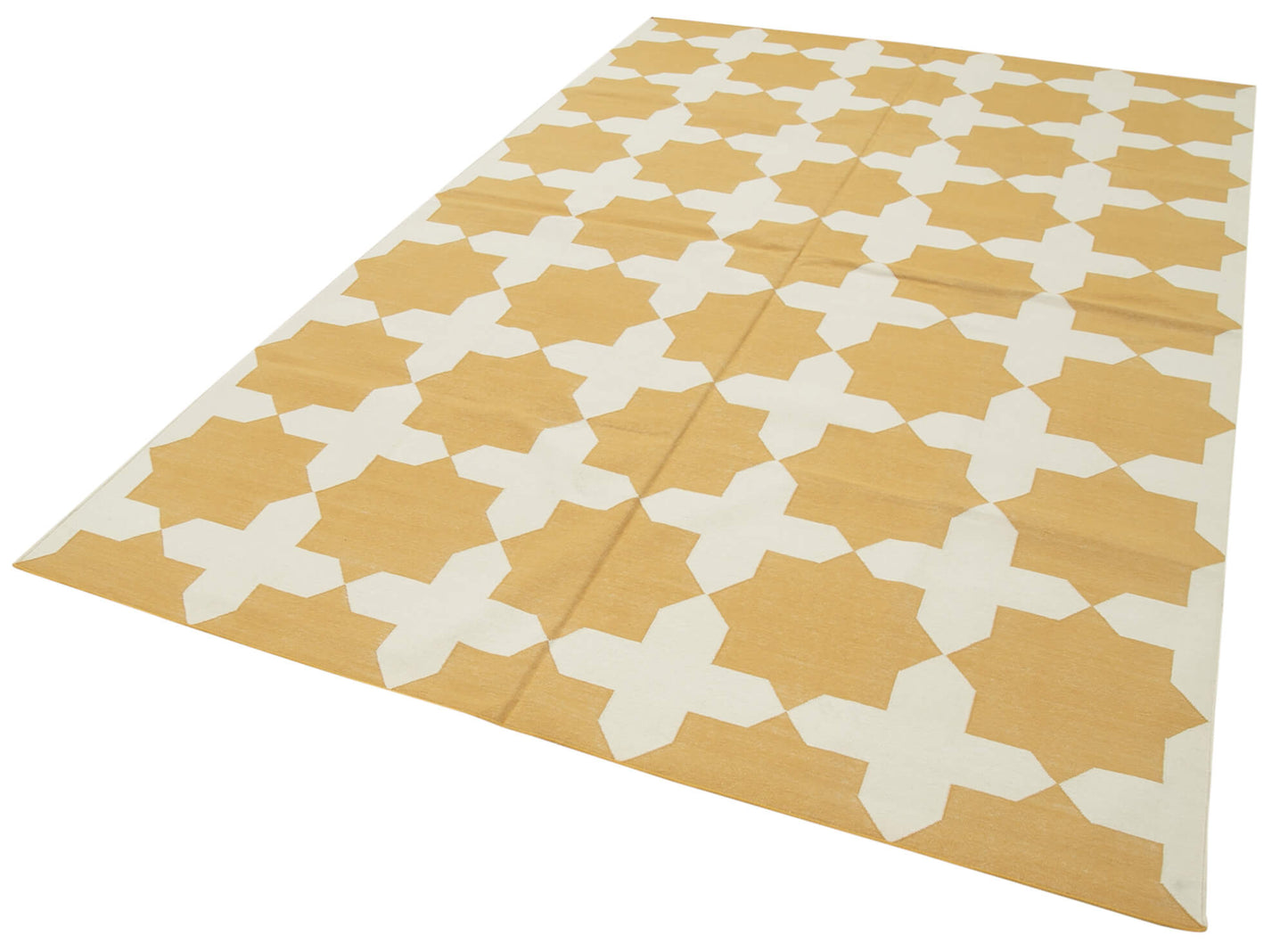 6x9 Yellow Dhurrie Rug - 32373